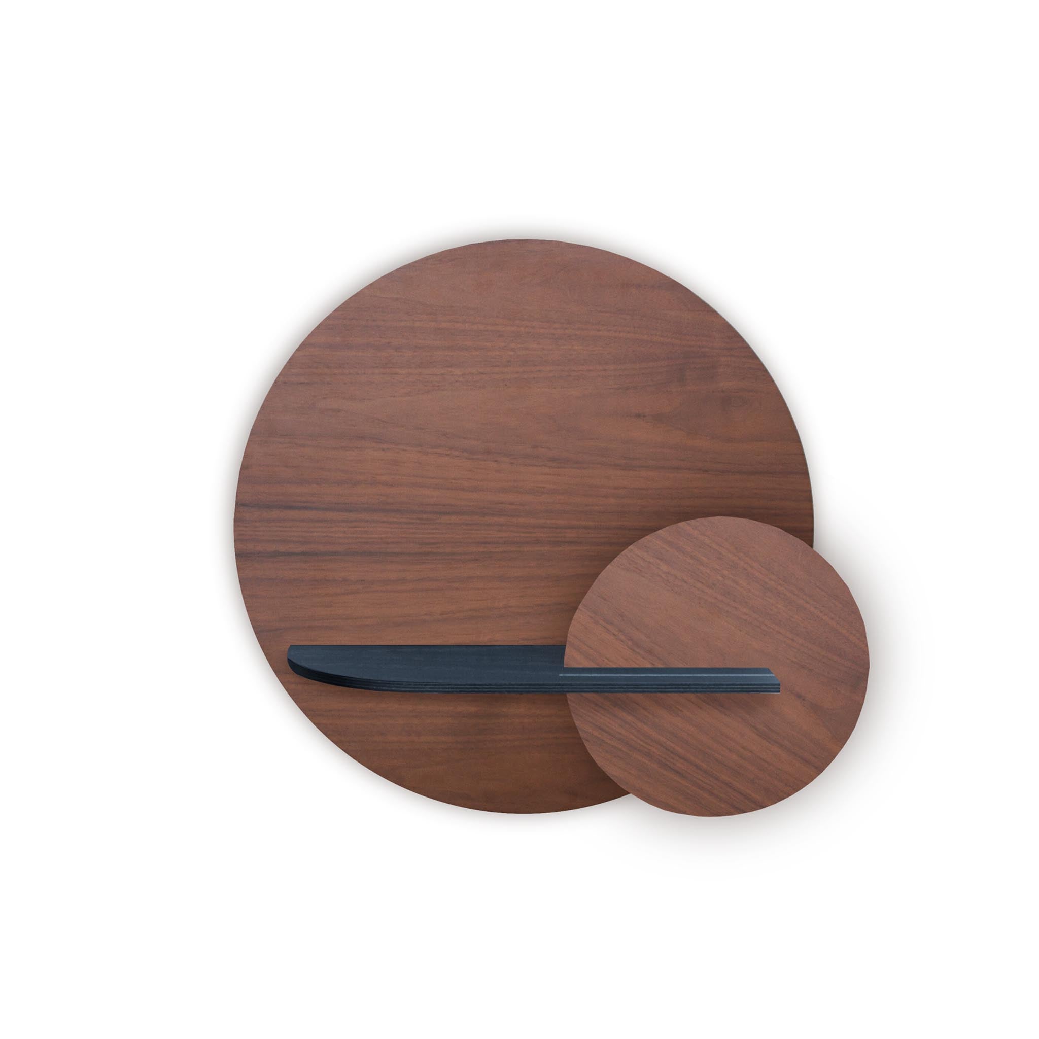 Étagère murale Alba DUO · Cercle en noyer