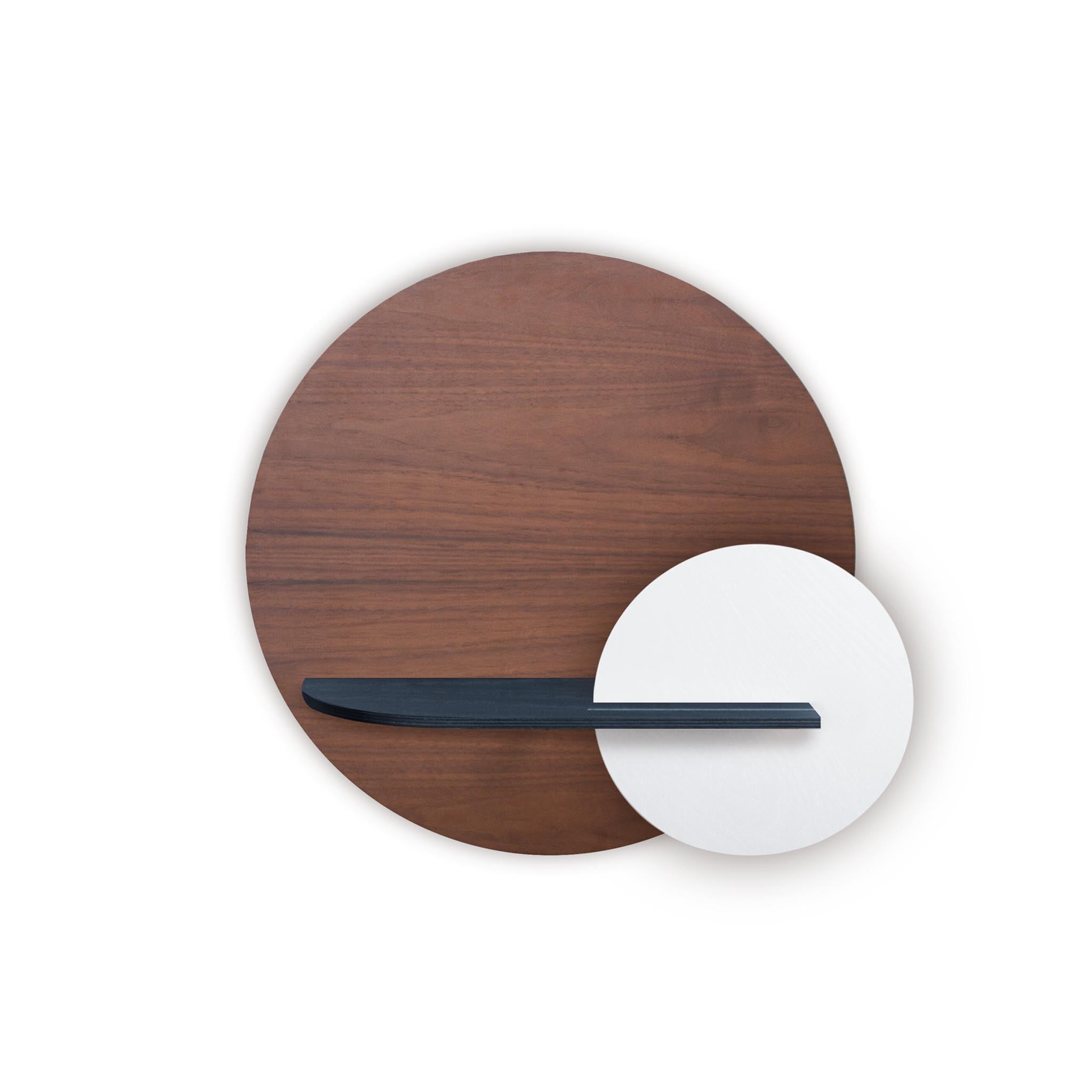 Étagère murale Alba DUO · Cercle en noyer