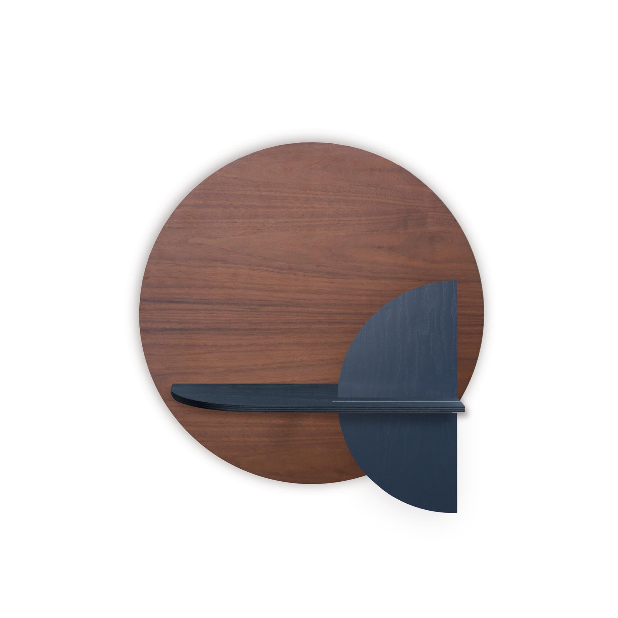 Étagère murale Alba DUO · Cercle en noyer