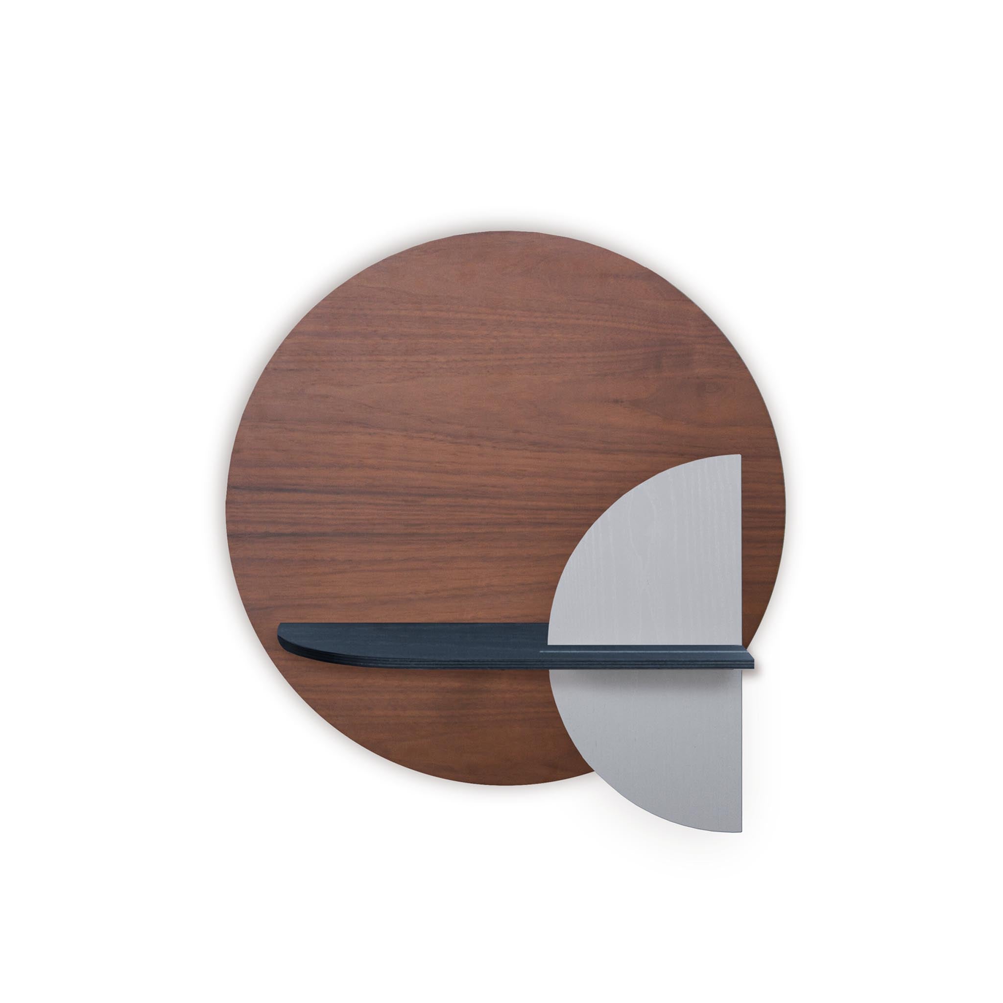 Étagère murale Alba DUO · Cercle en noyer