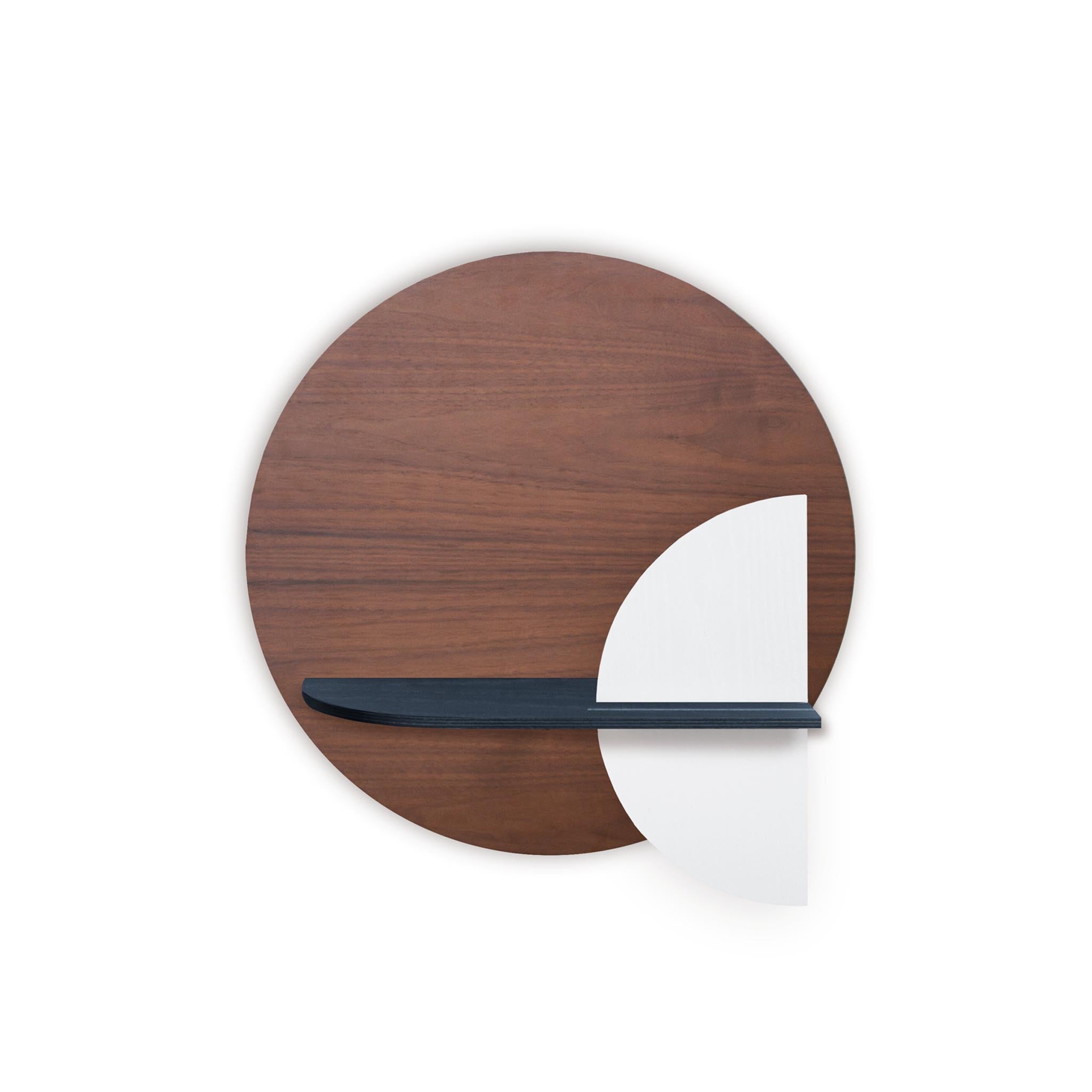 Étagère murale Alba DUO · Cercle en noyer