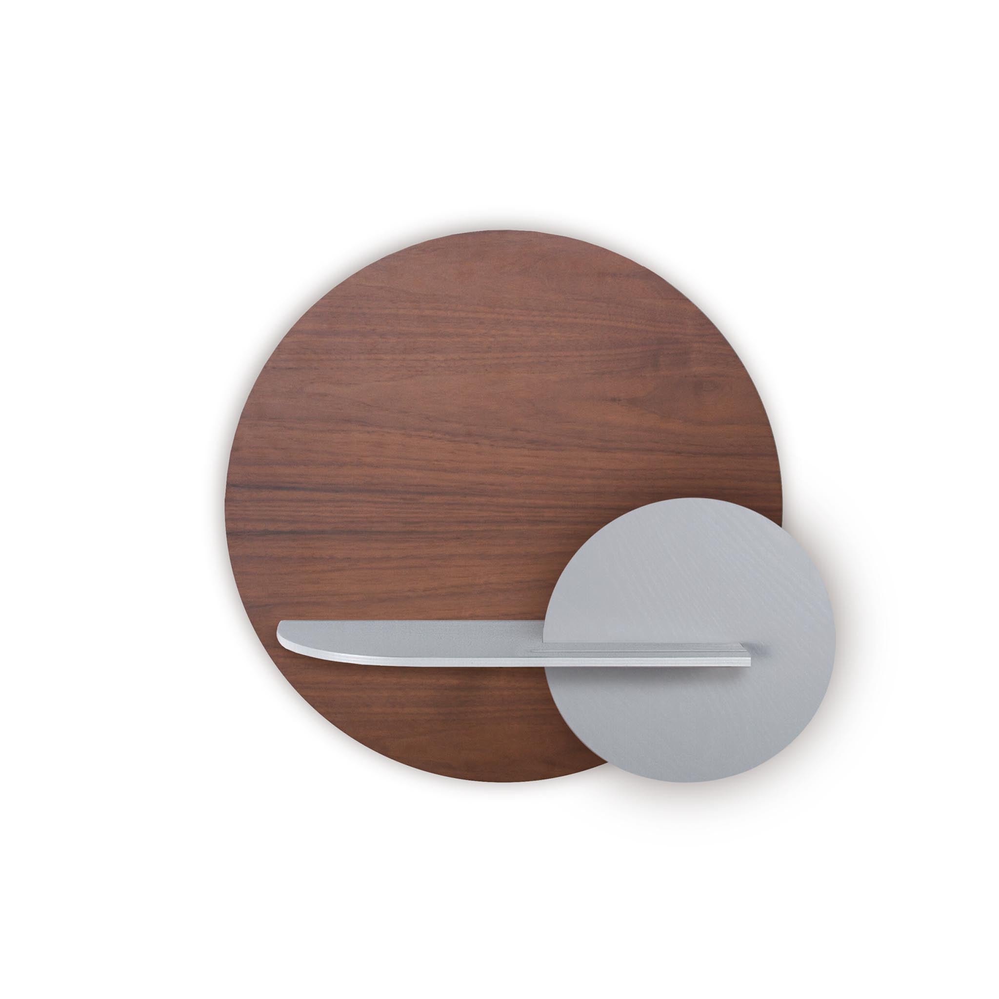 Étagère murale Alba DUO · Cercle en noyer