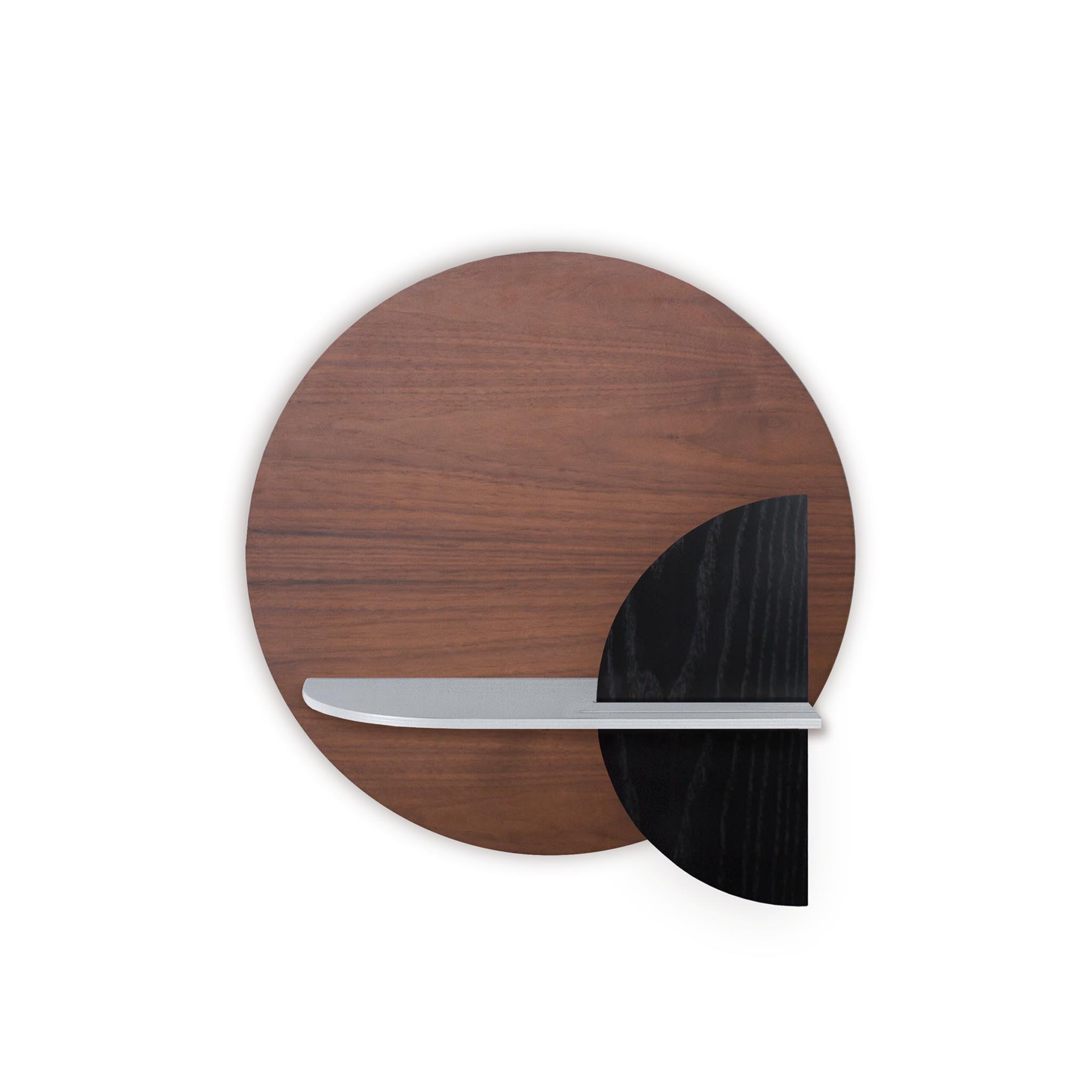 Étagère murale Alba DUO · Cercle en noyer