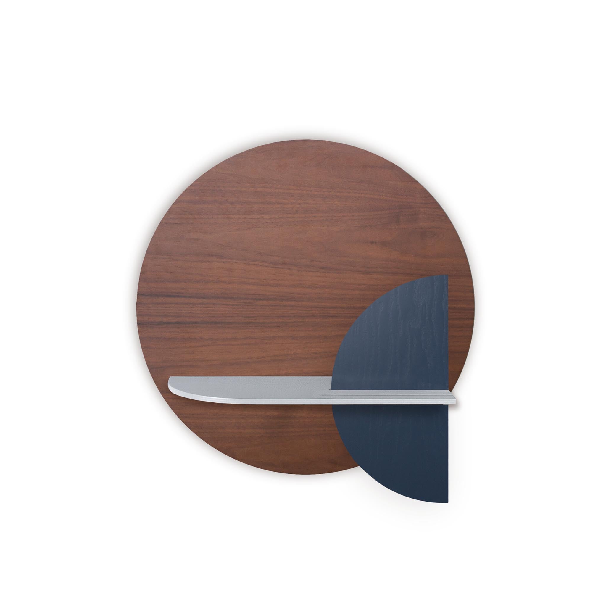 Étagère murale Alba DUO · Cercle en noyer