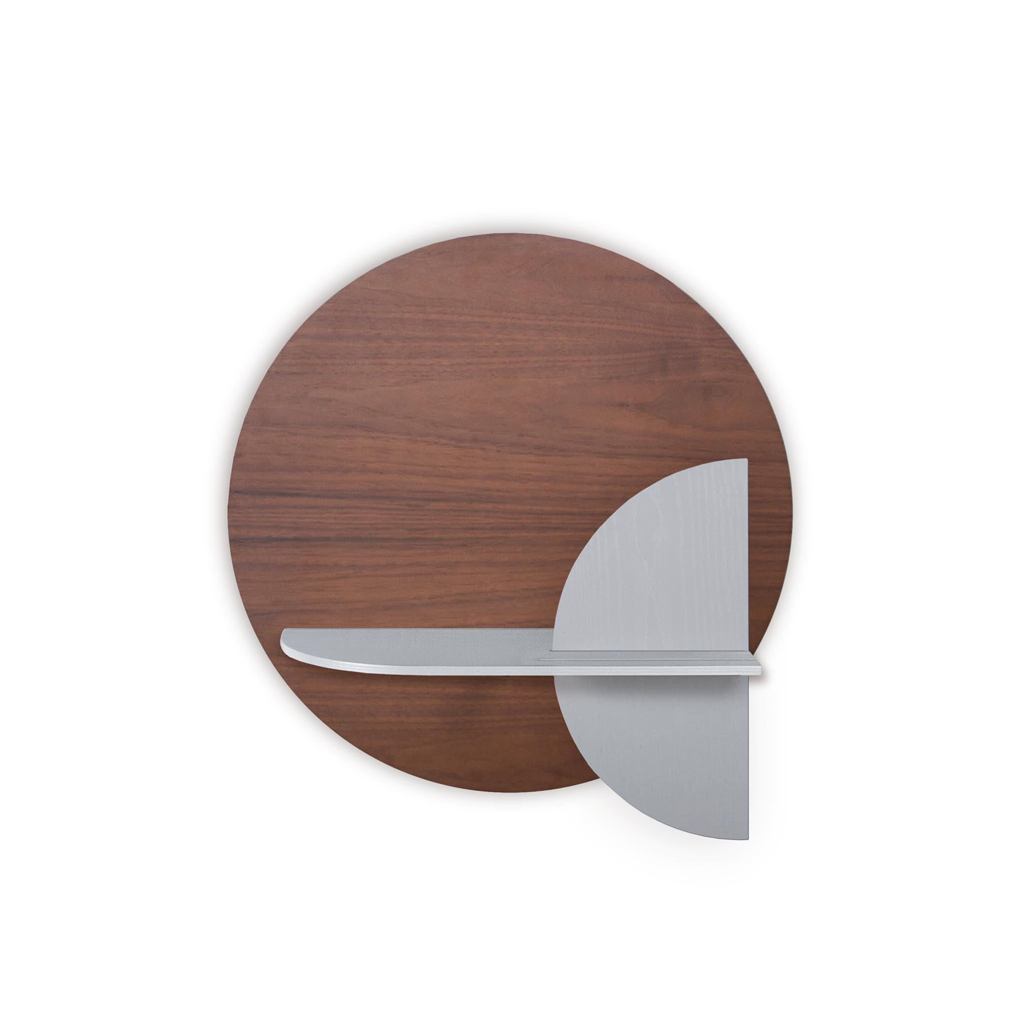 Étagère murale Alba DUO · Cercle en noyer