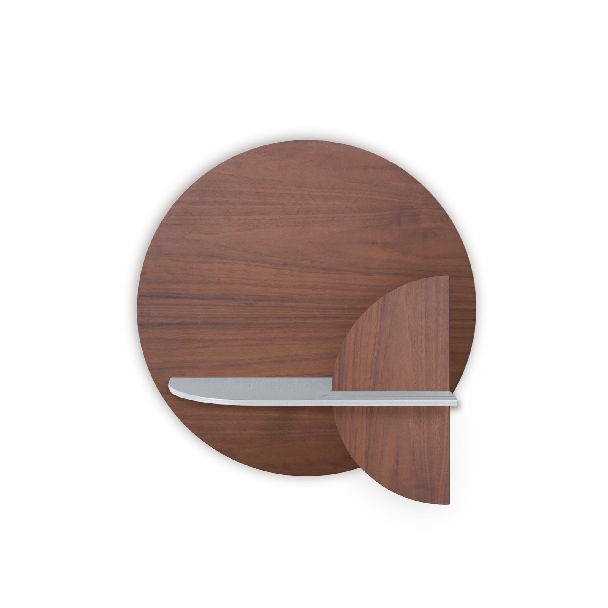 Étagère murale Alba DUO · Cercle en noyer