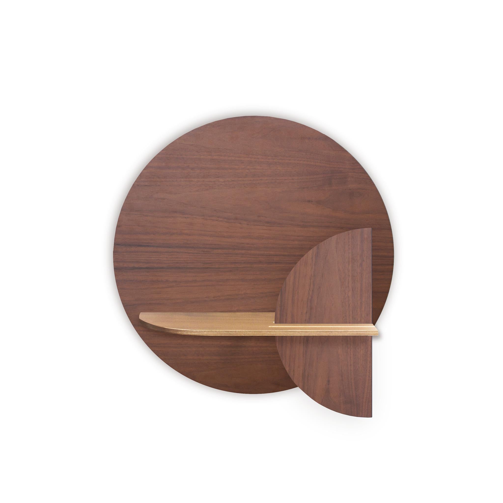 Étagère murale Alba DUO · Cercle en noyer