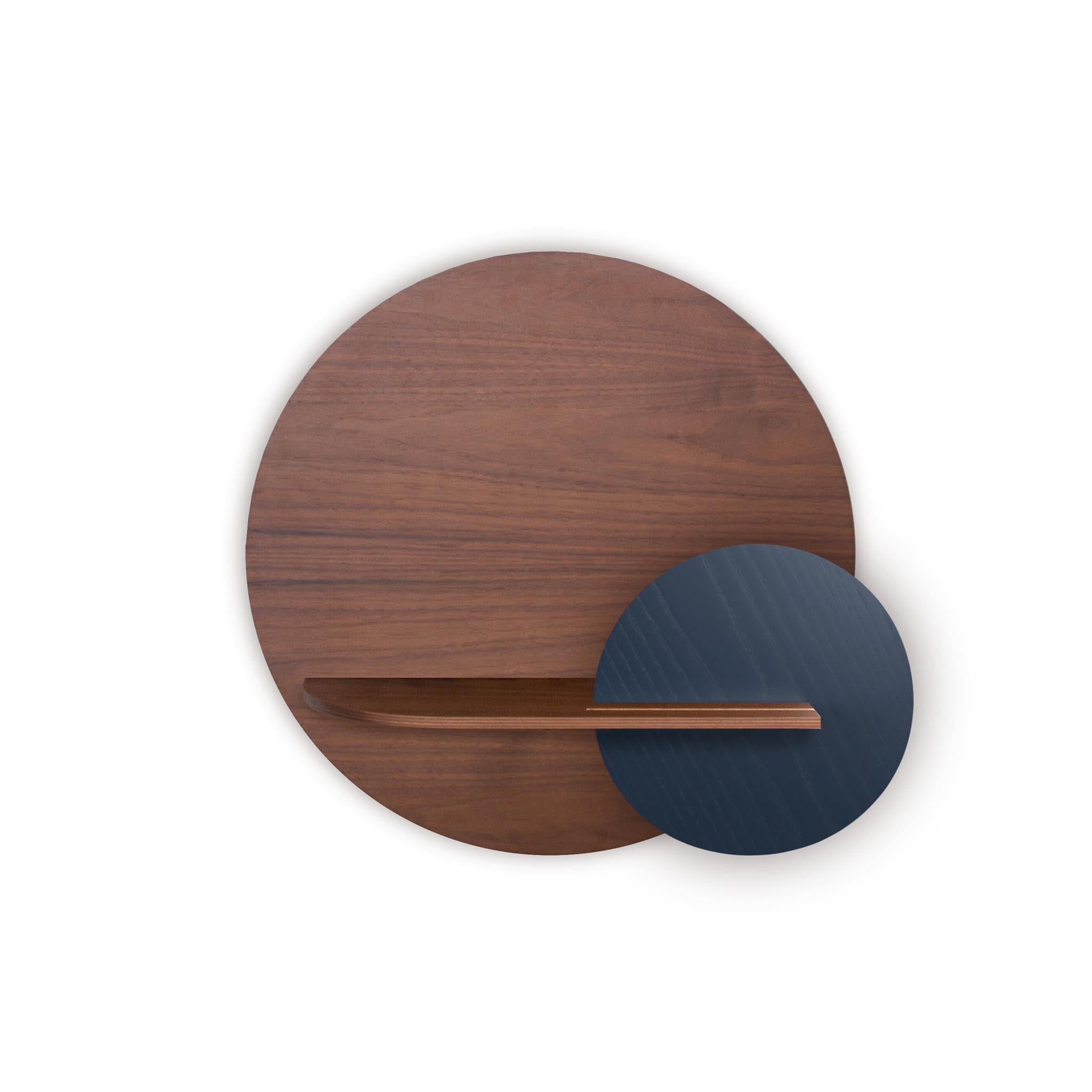 Étagère murale Alba DUO · Cercle en noyer