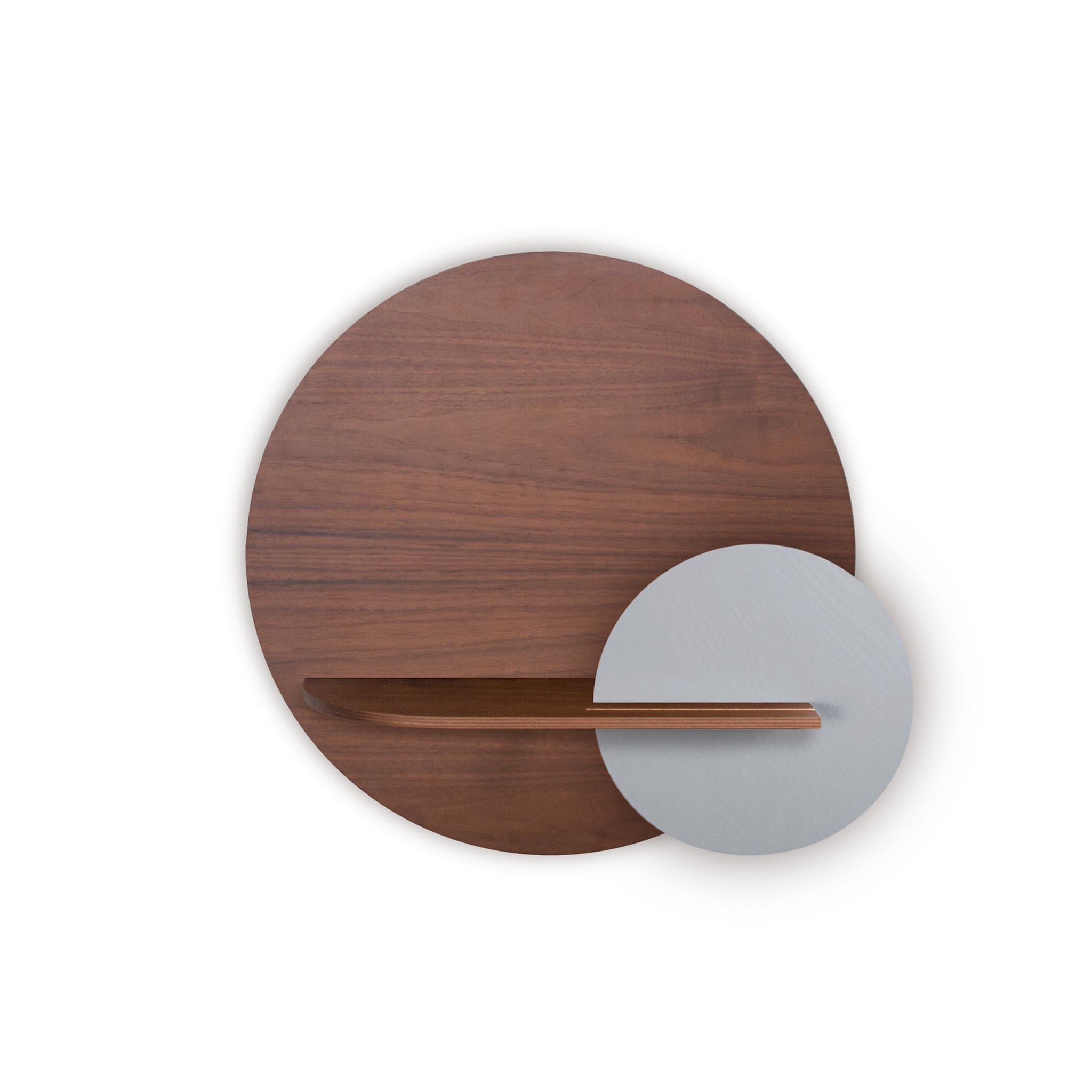Étagère murale Alba DUO · Cercle en noyer