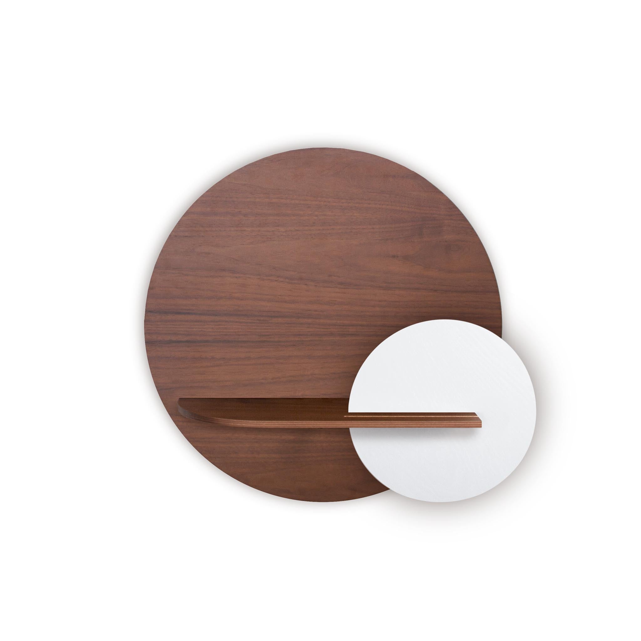 Étagère murale Alba DUO · Cercle en noyer
