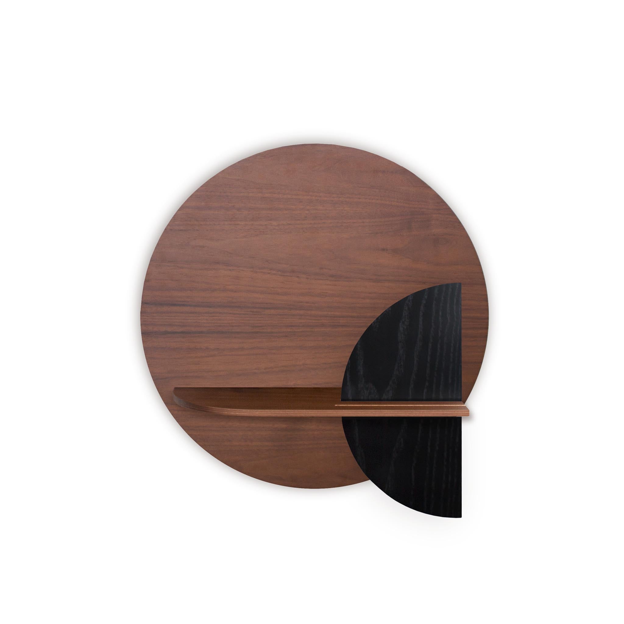 Étagère murale Alba DUO · Cercle en noyer