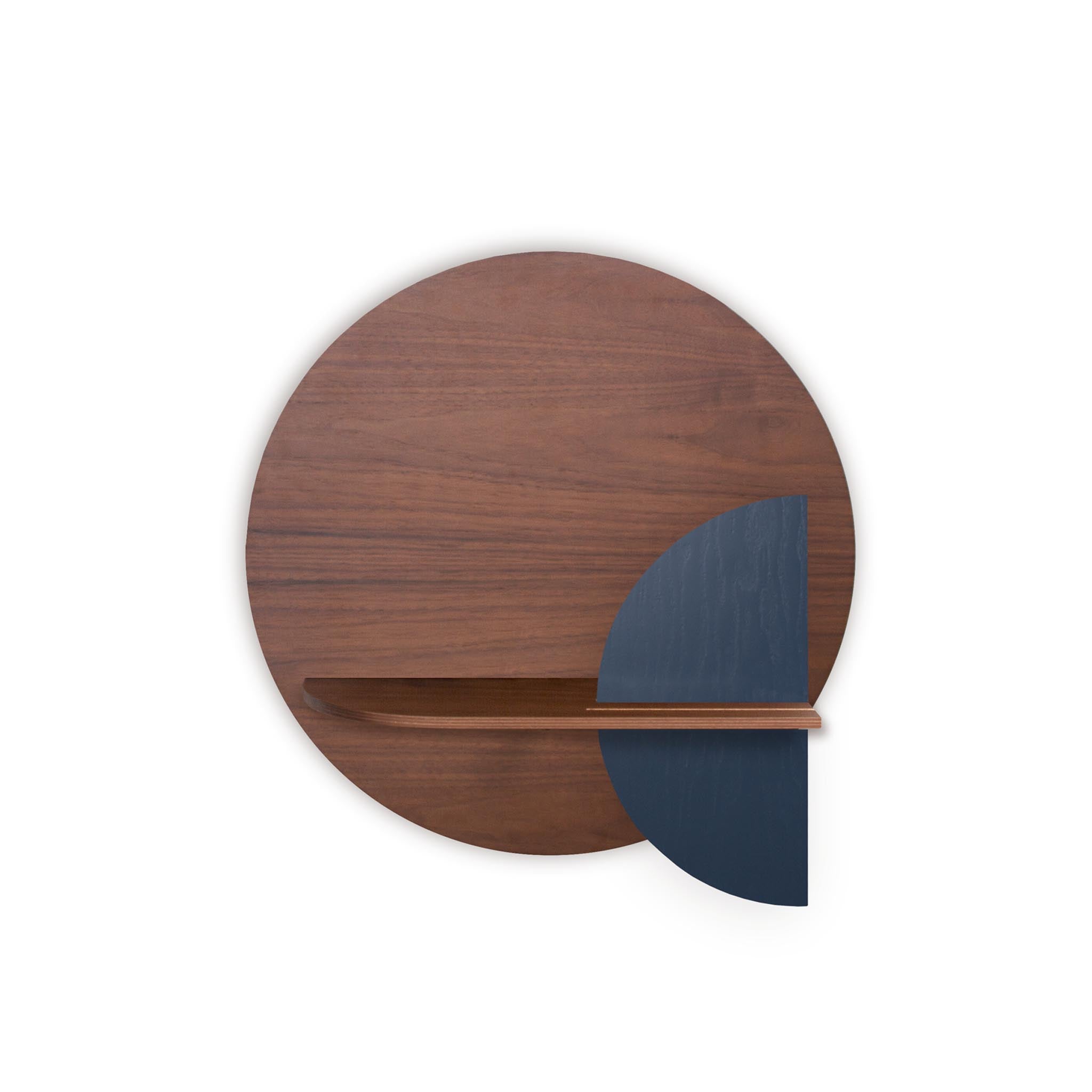 Étagère murale Alba DUO · Cercle en noyer
