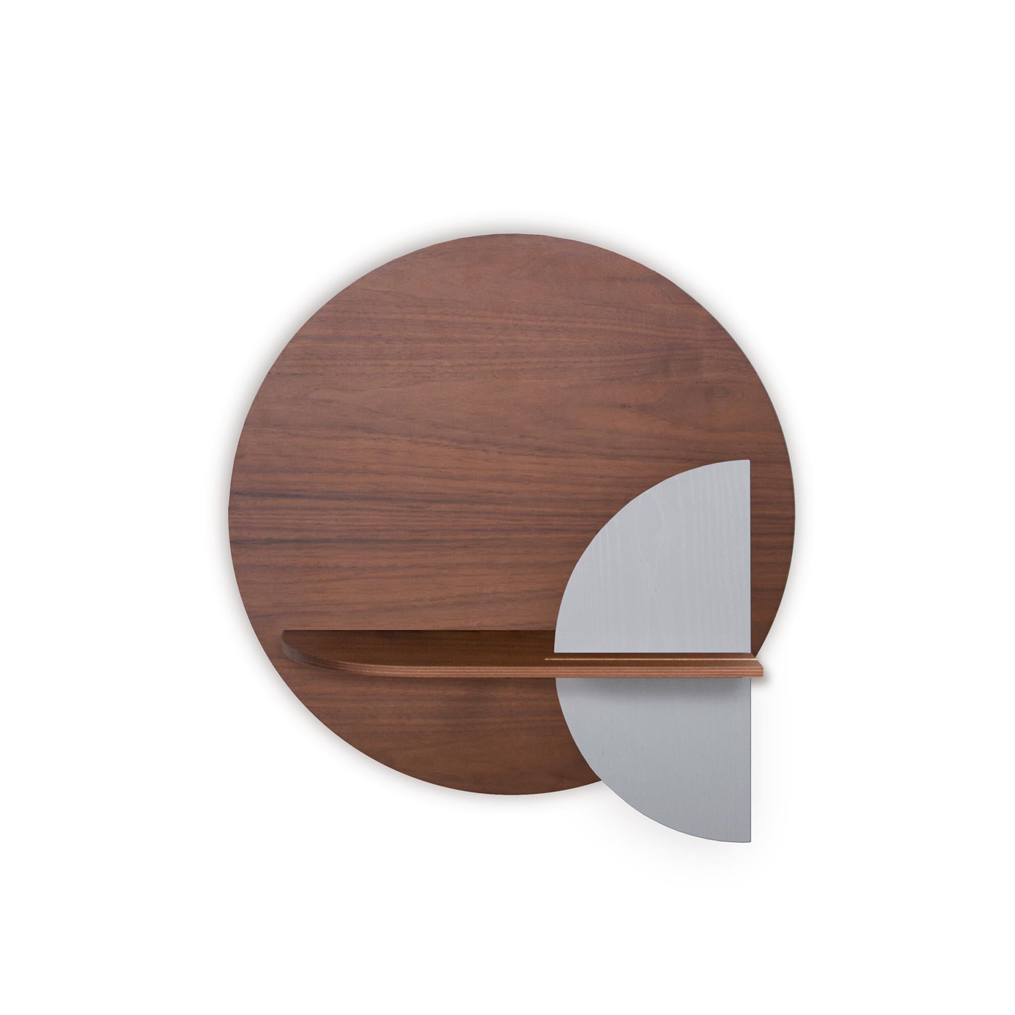 Étagère murale Alba DUO · Cercle en noyer