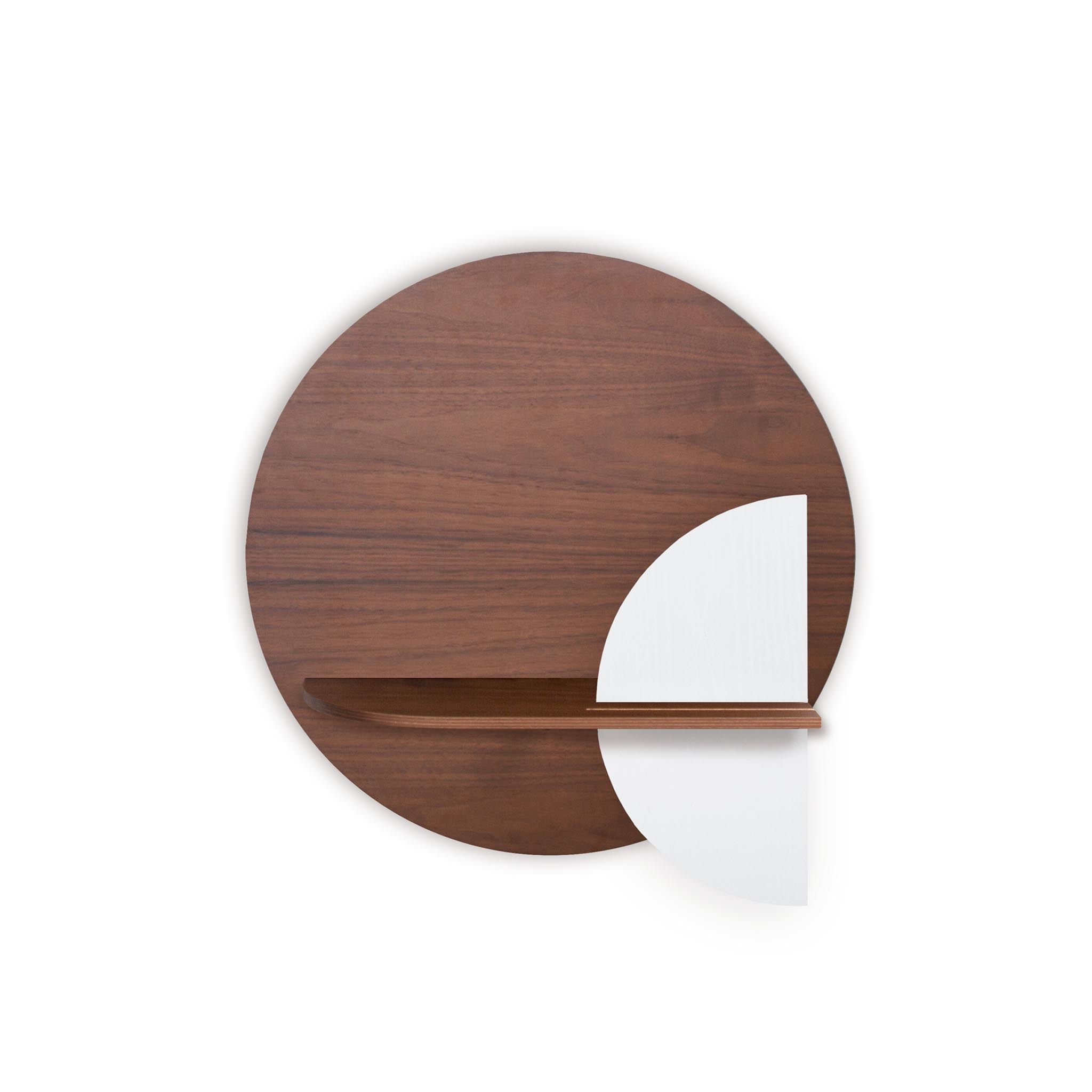 Étagère murale Alba DUO · Cercle en noyer