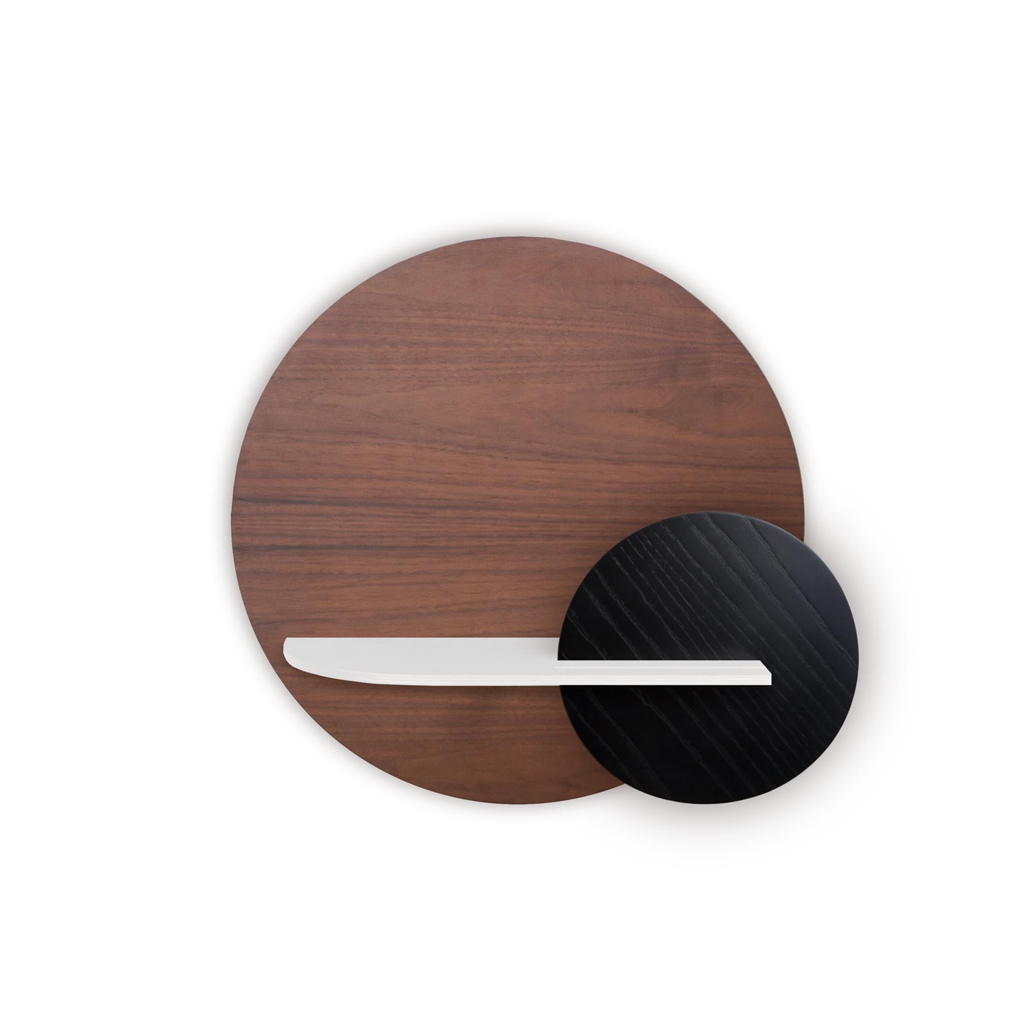 Étagère murale Alba DUO · Cercle en noyer