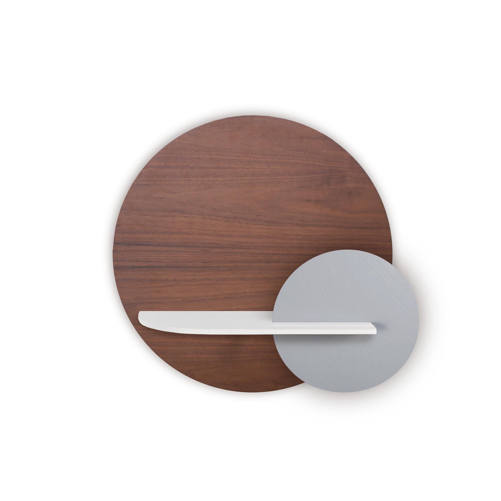 Étagère murale Alba DUO · Cercle en noyer