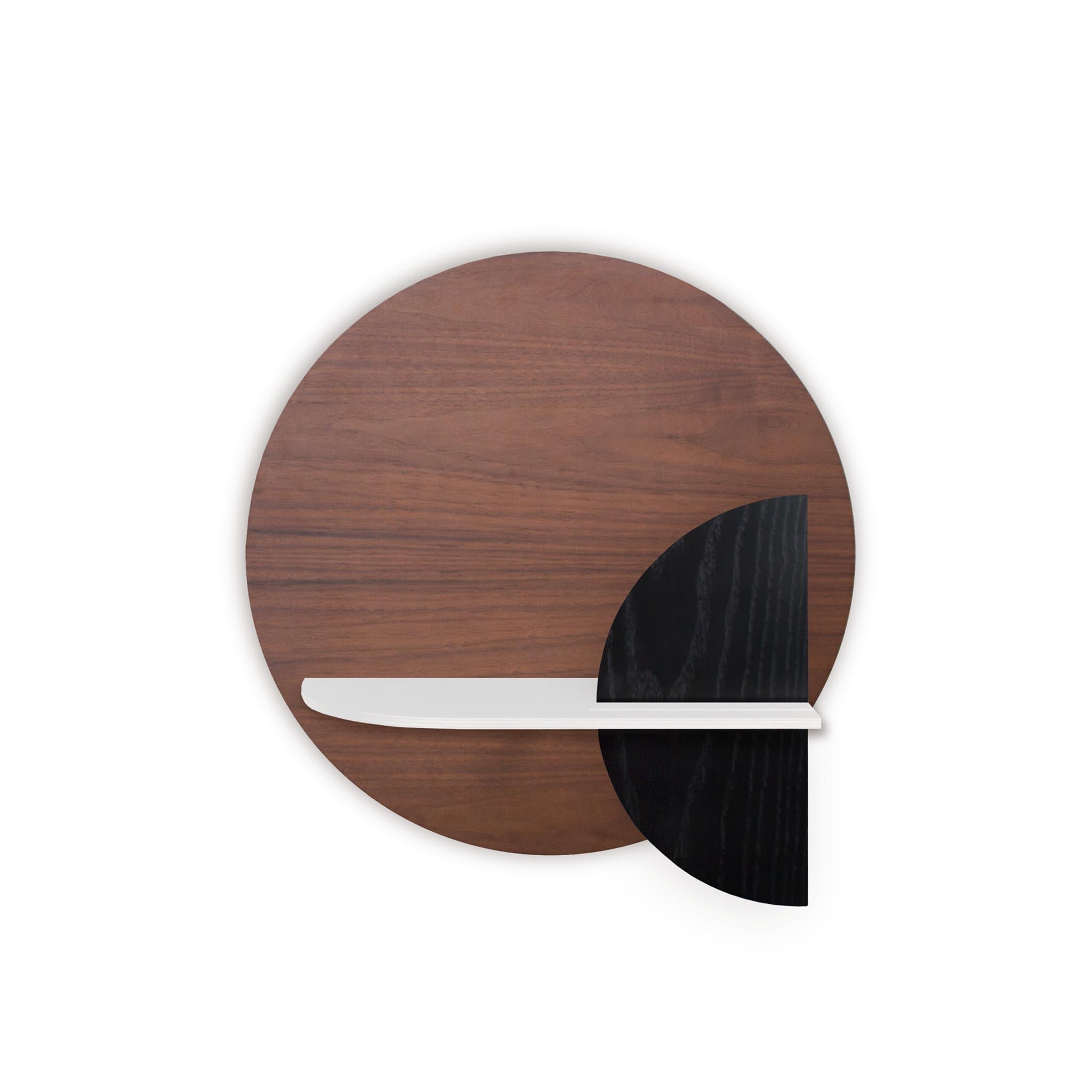 Étagère murale Alba DUO · Cercle en noyer