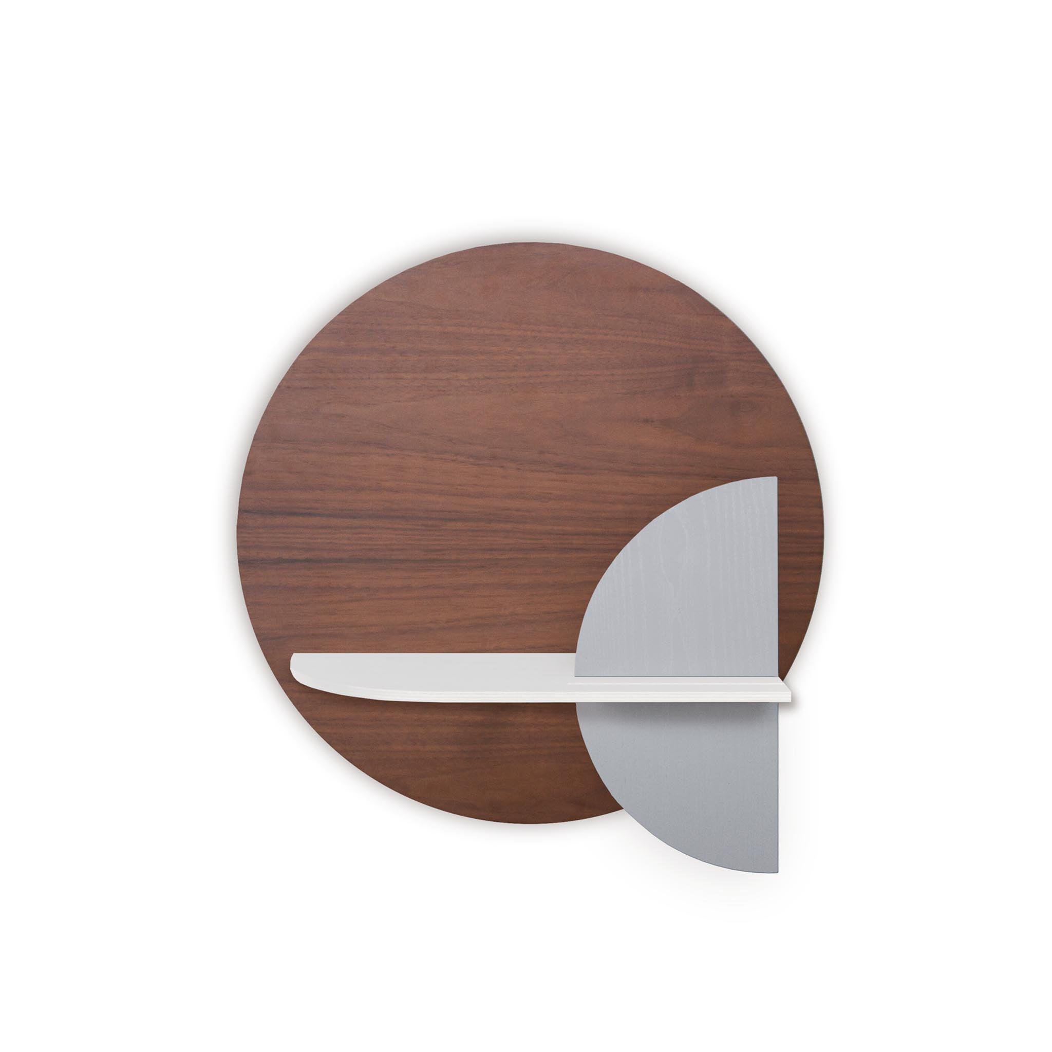 Étagère murale Alba DUO · Cercle en noyer