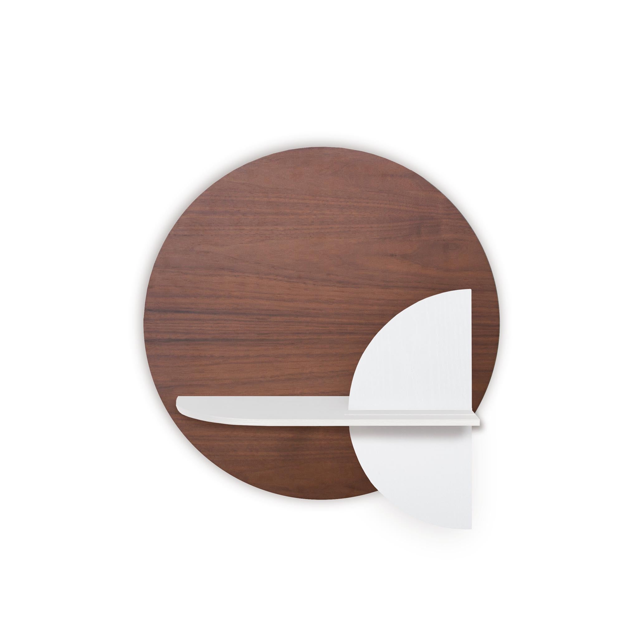 Étagère murale Alba DUO · Cercle en noyer