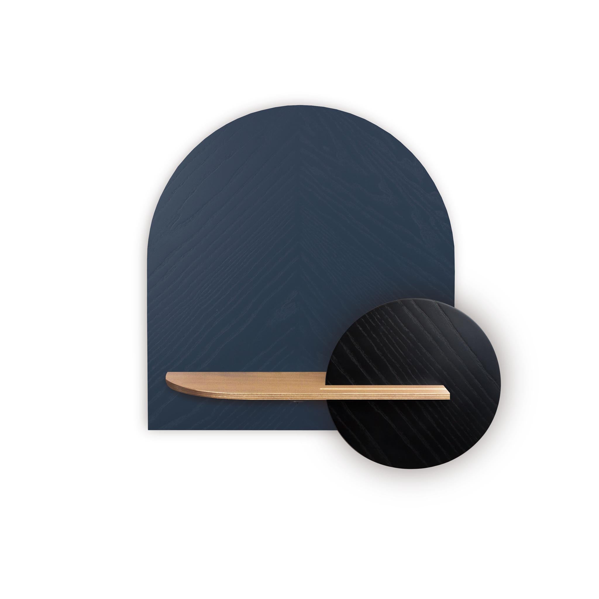 Étagère murale Alba DUO · Motif chevrons bleu