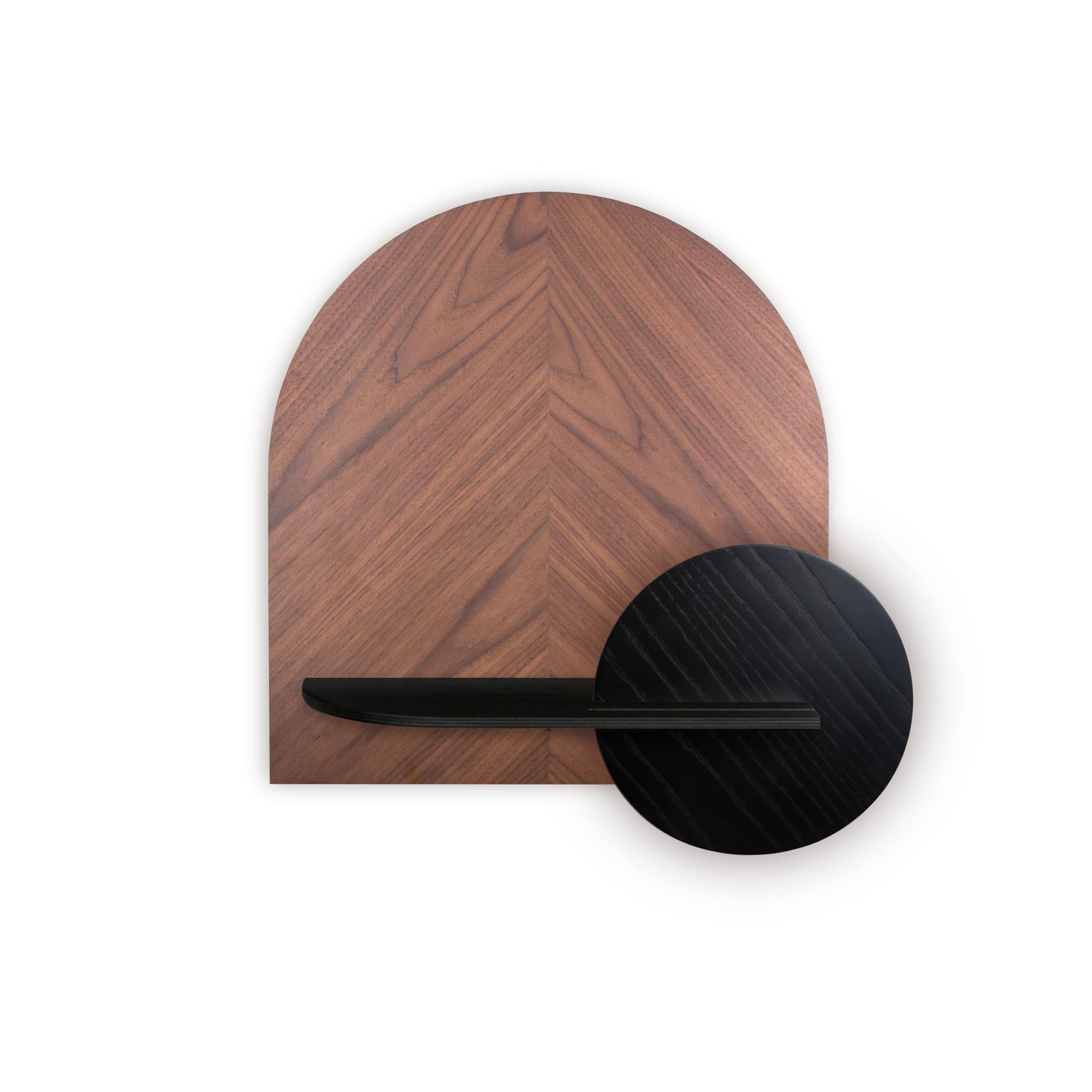 Étagère murale Alba DUO · Noyer motif chevrons