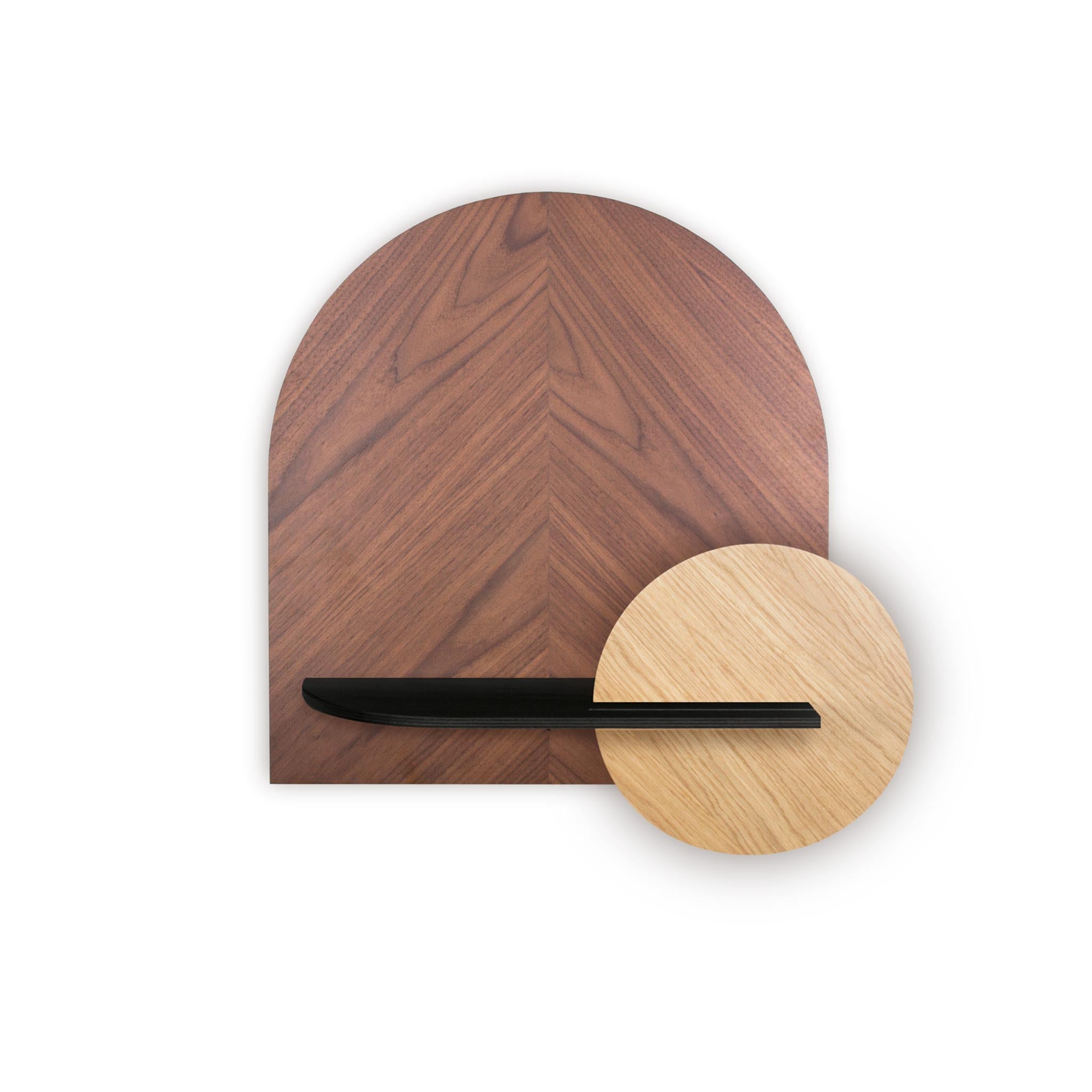 Étagère murale Alba DUO · Noyer motif chevrons