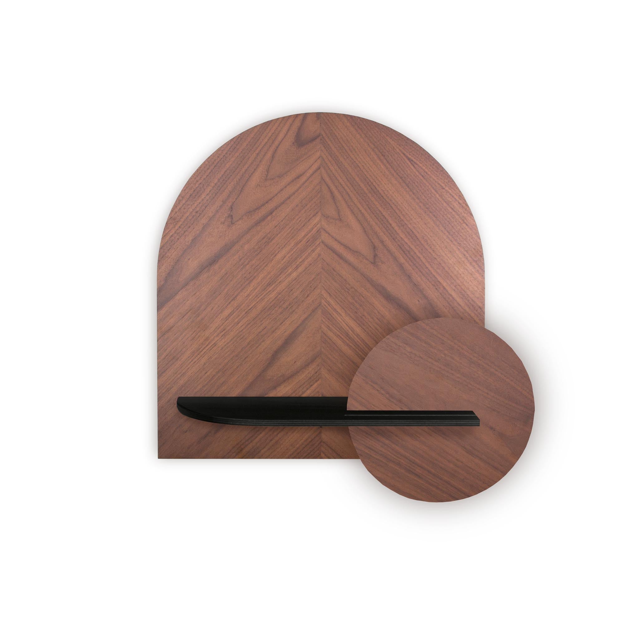 Étagère murale Alba DUO · Noyer motif chevrons