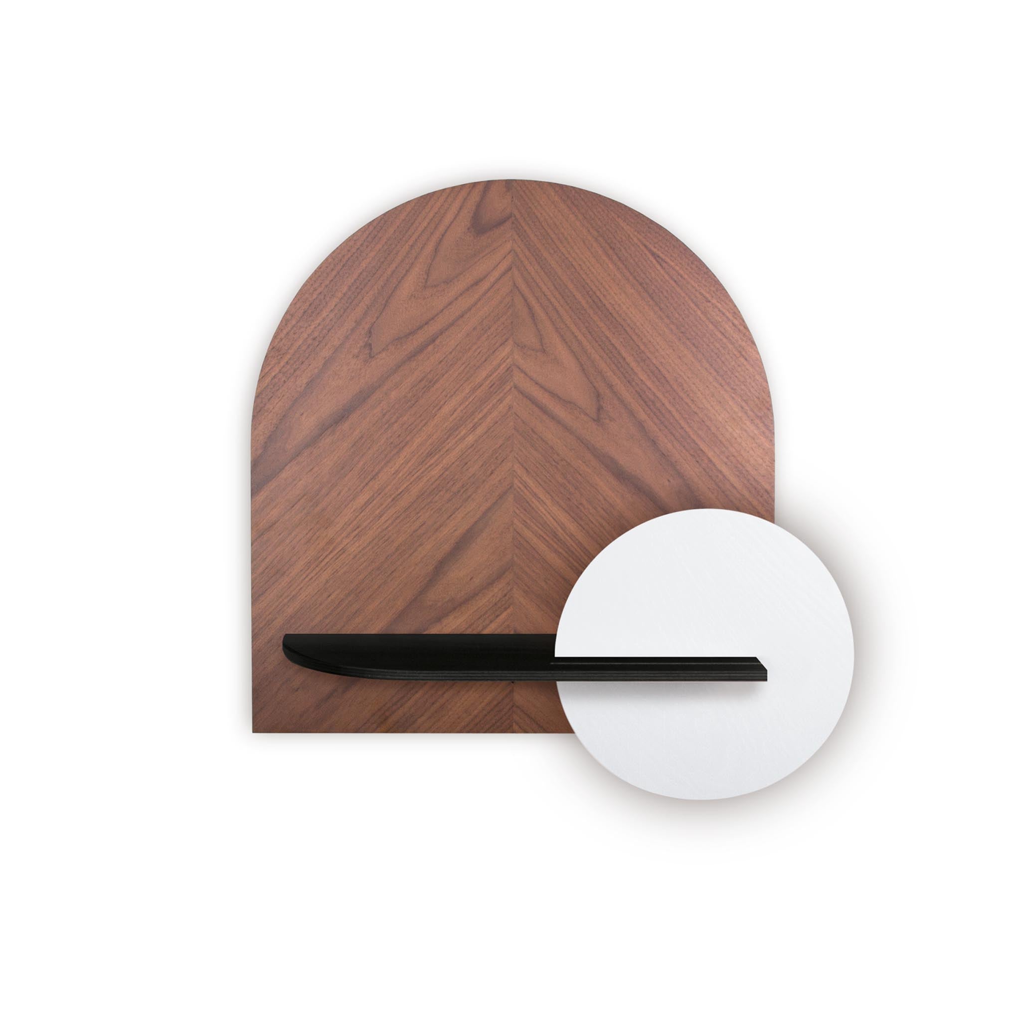 Étagère murale Alba DUO · Noyer motif chevrons