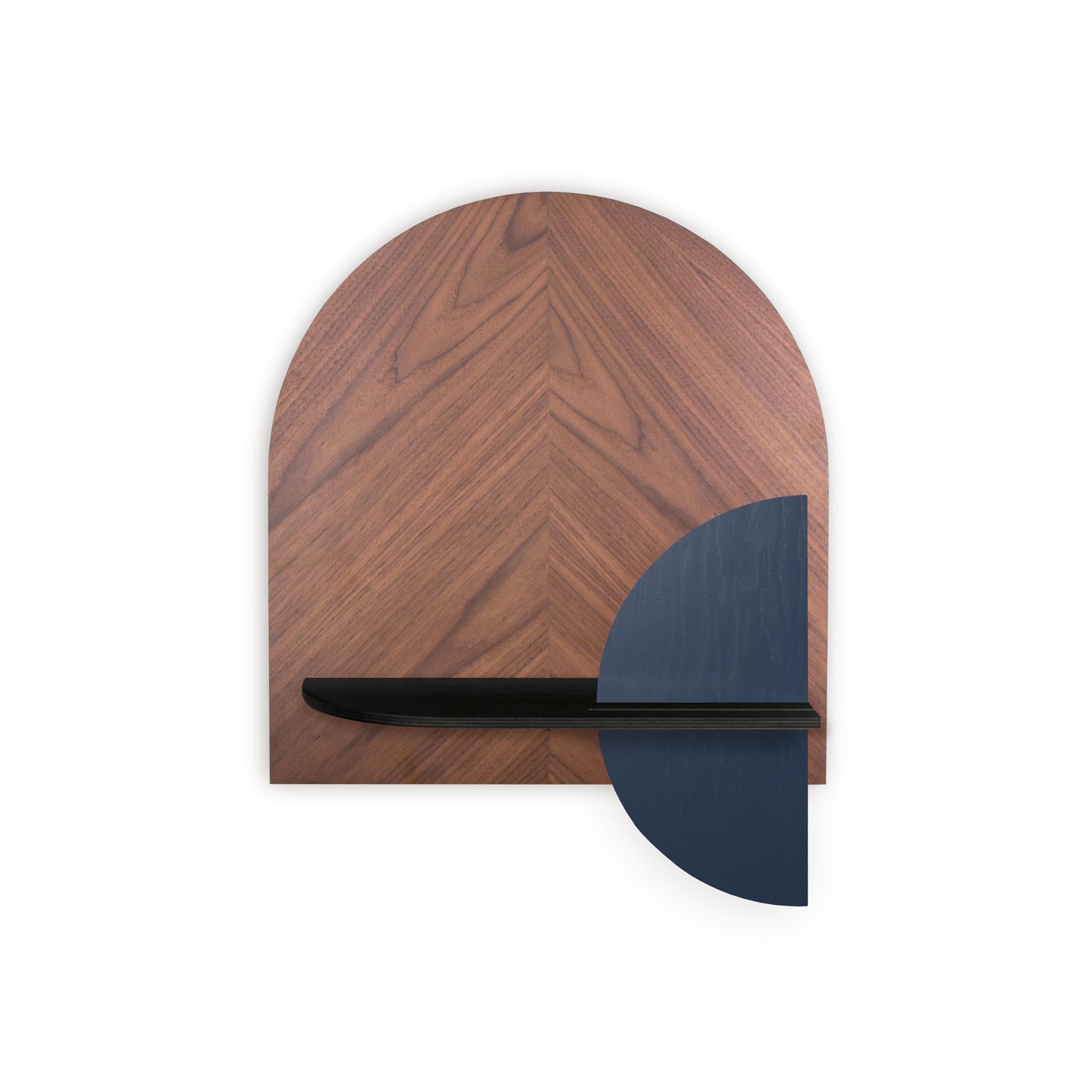 Étagère murale Alba DUO · Noyer motif chevrons