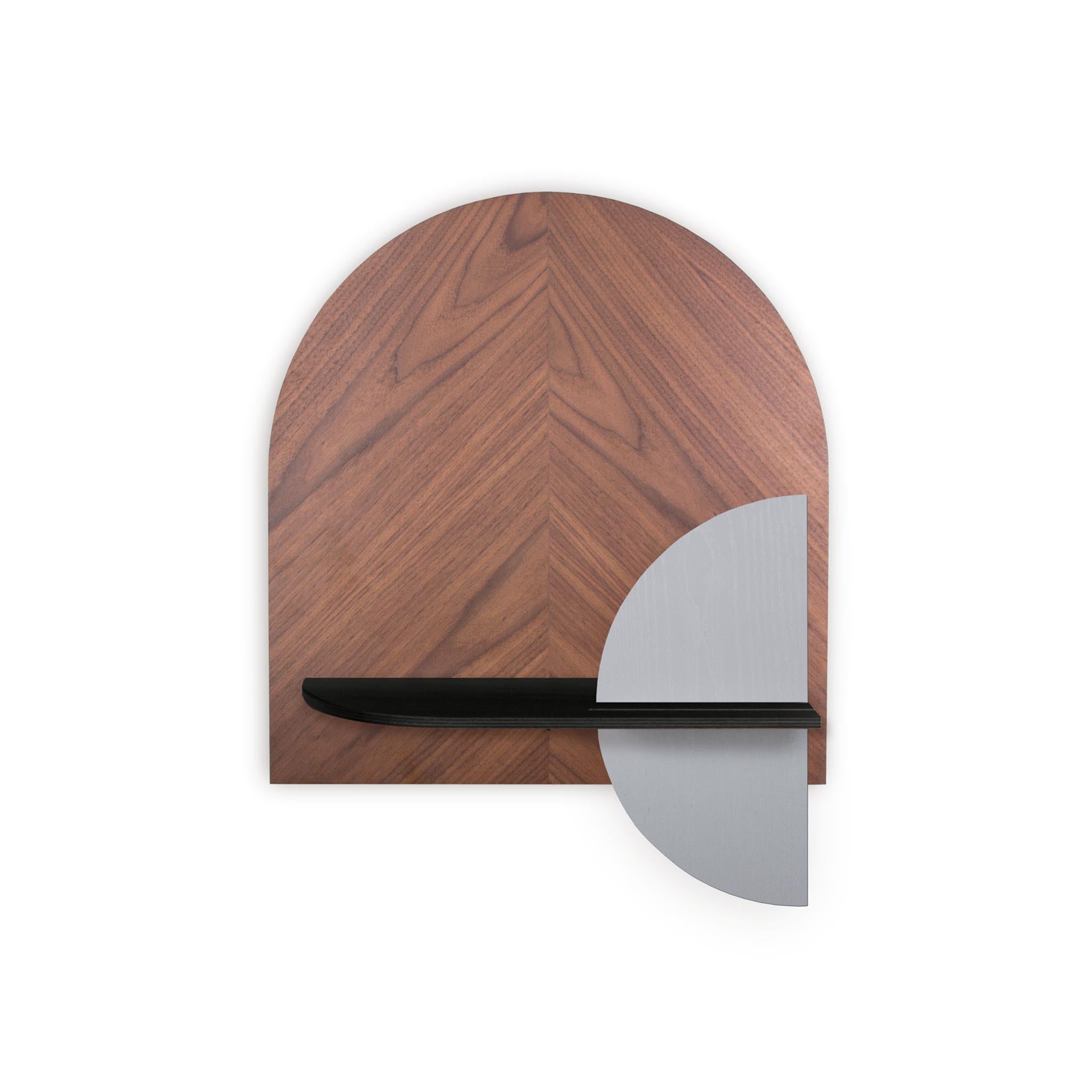 Étagère murale Alba DUO · Noyer motif chevrons