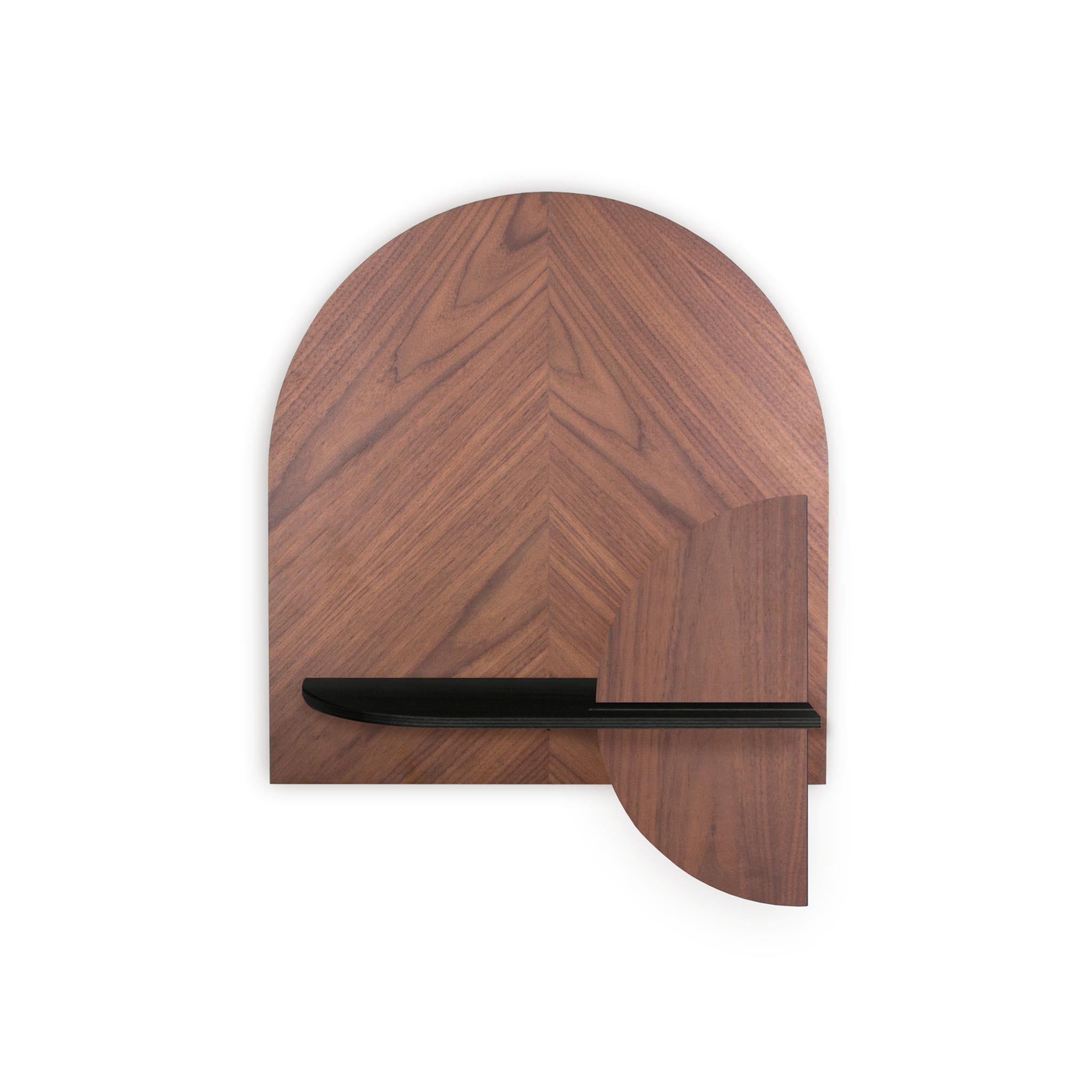 Étagère murale Alba DUO · Noyer motif chevrons