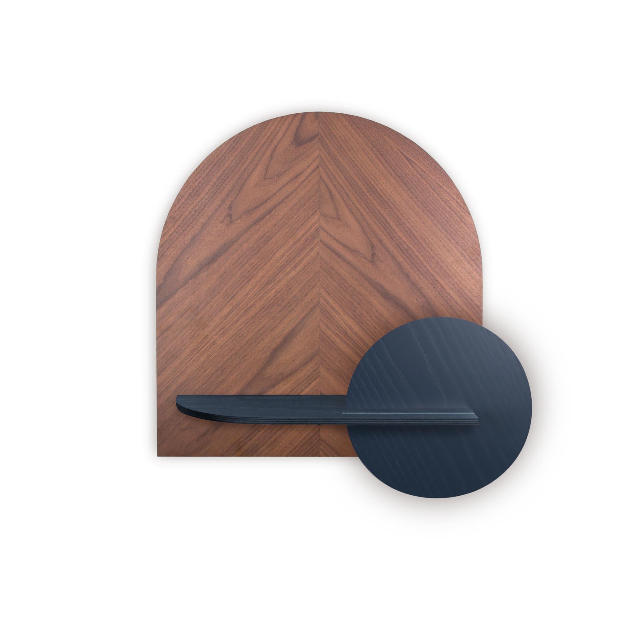 Étagère murale Alba DUO · Noyer motif chevrons