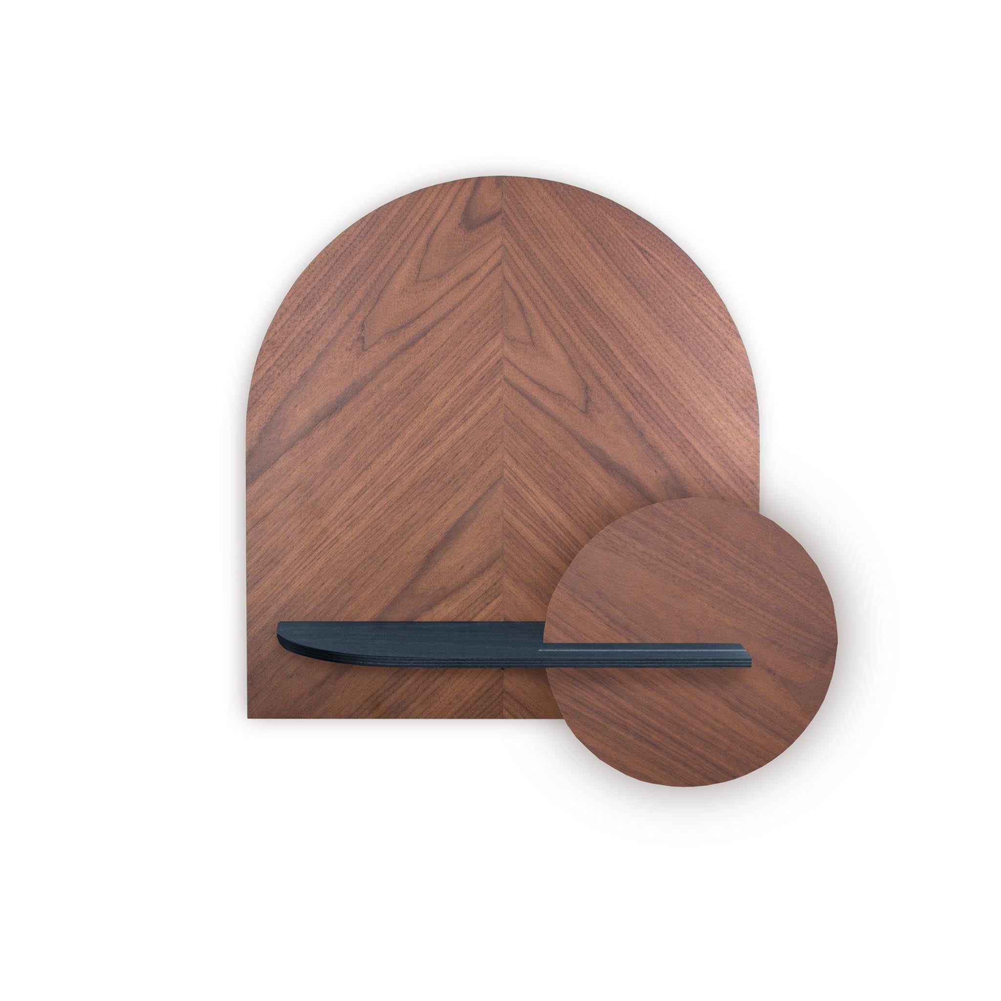 Étagère murale Alba DUO · Noyer motif chevrons