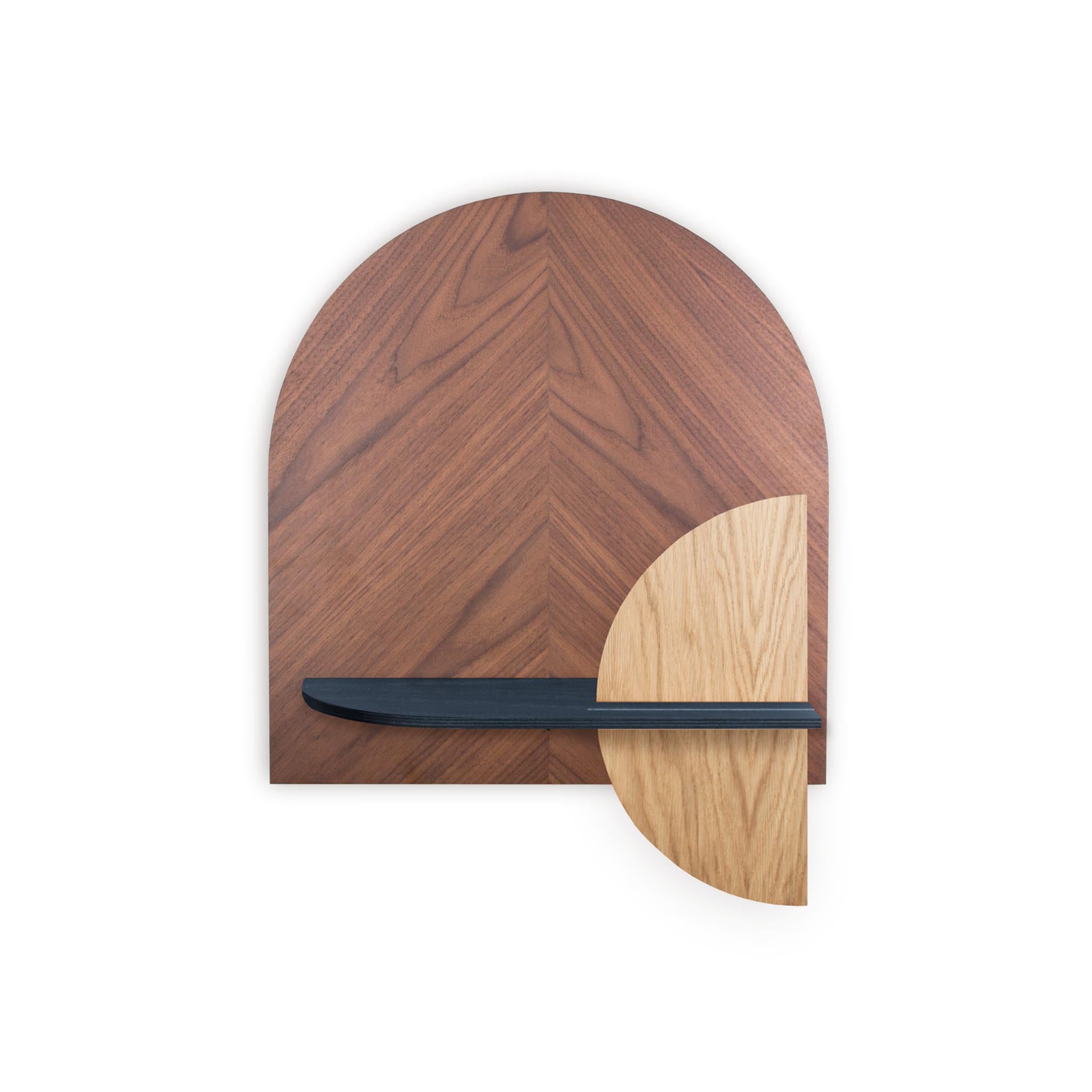 Étagère murale Alba DUO · Noyer motif chevrons