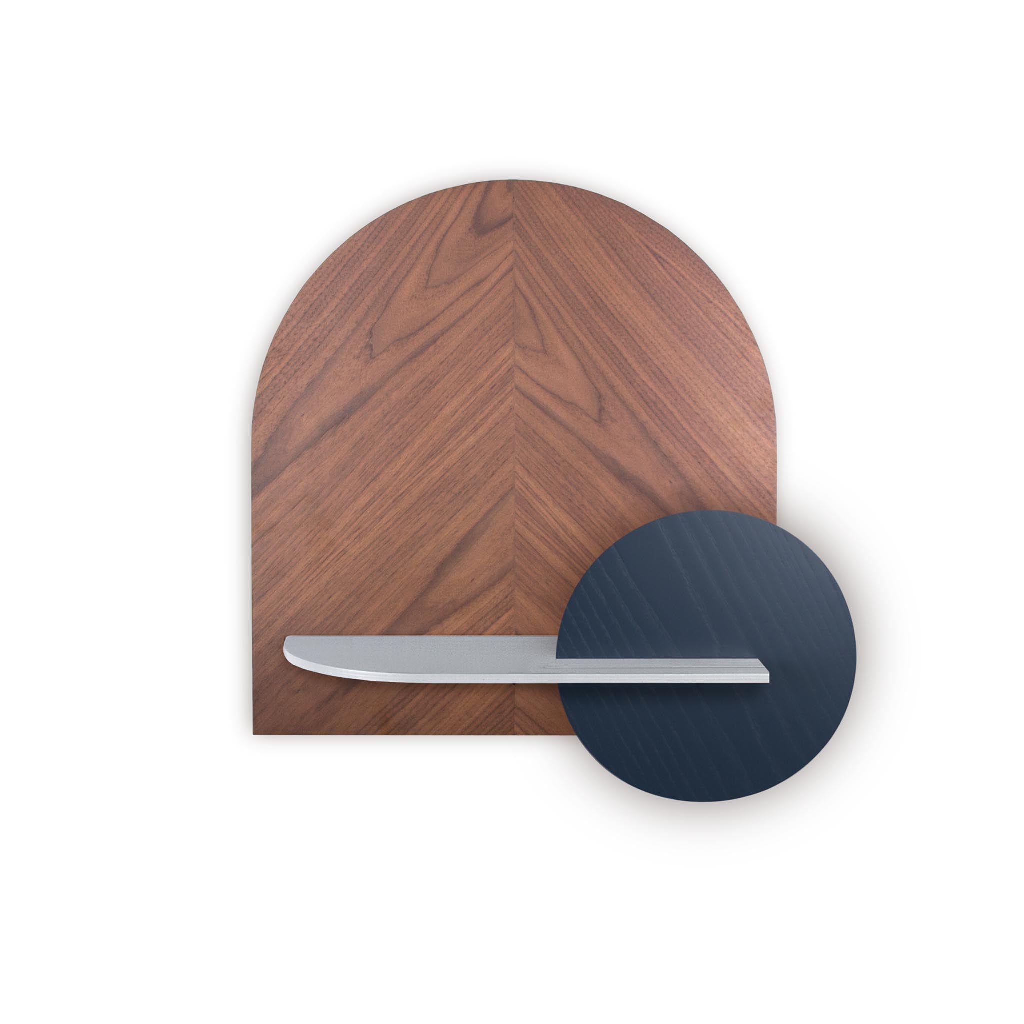 Étagère murale Alba DUO · Noyer motif chevrons