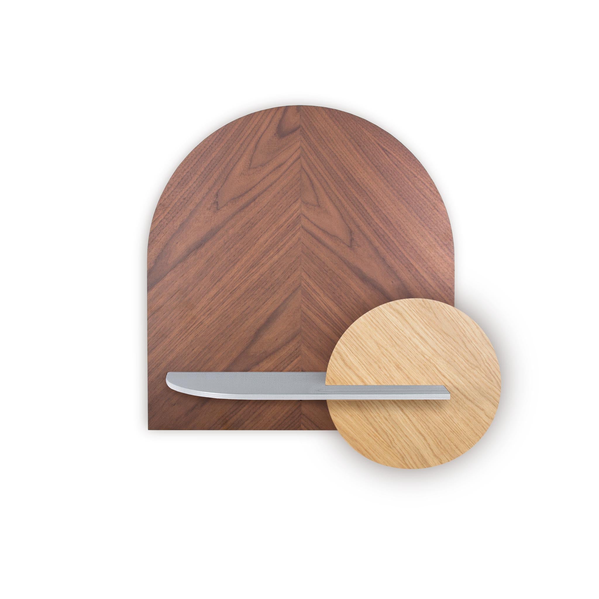 Étagère murale Alba DUO · Noyer motif chevrons