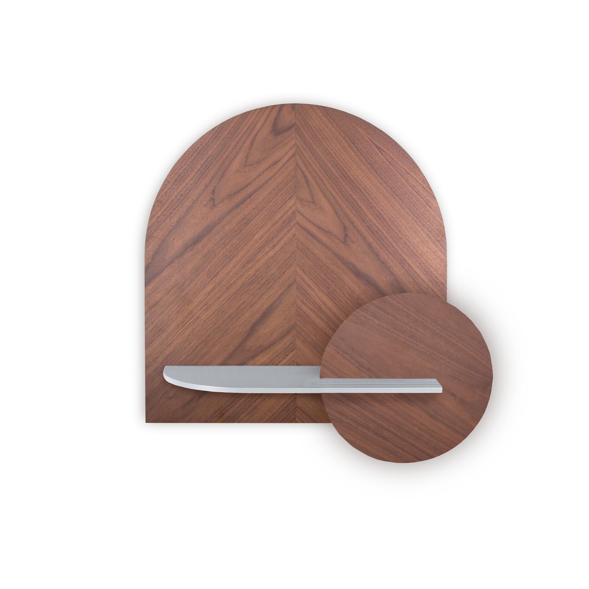 Étagère murale Alba DUO · Noyer motif chevrons