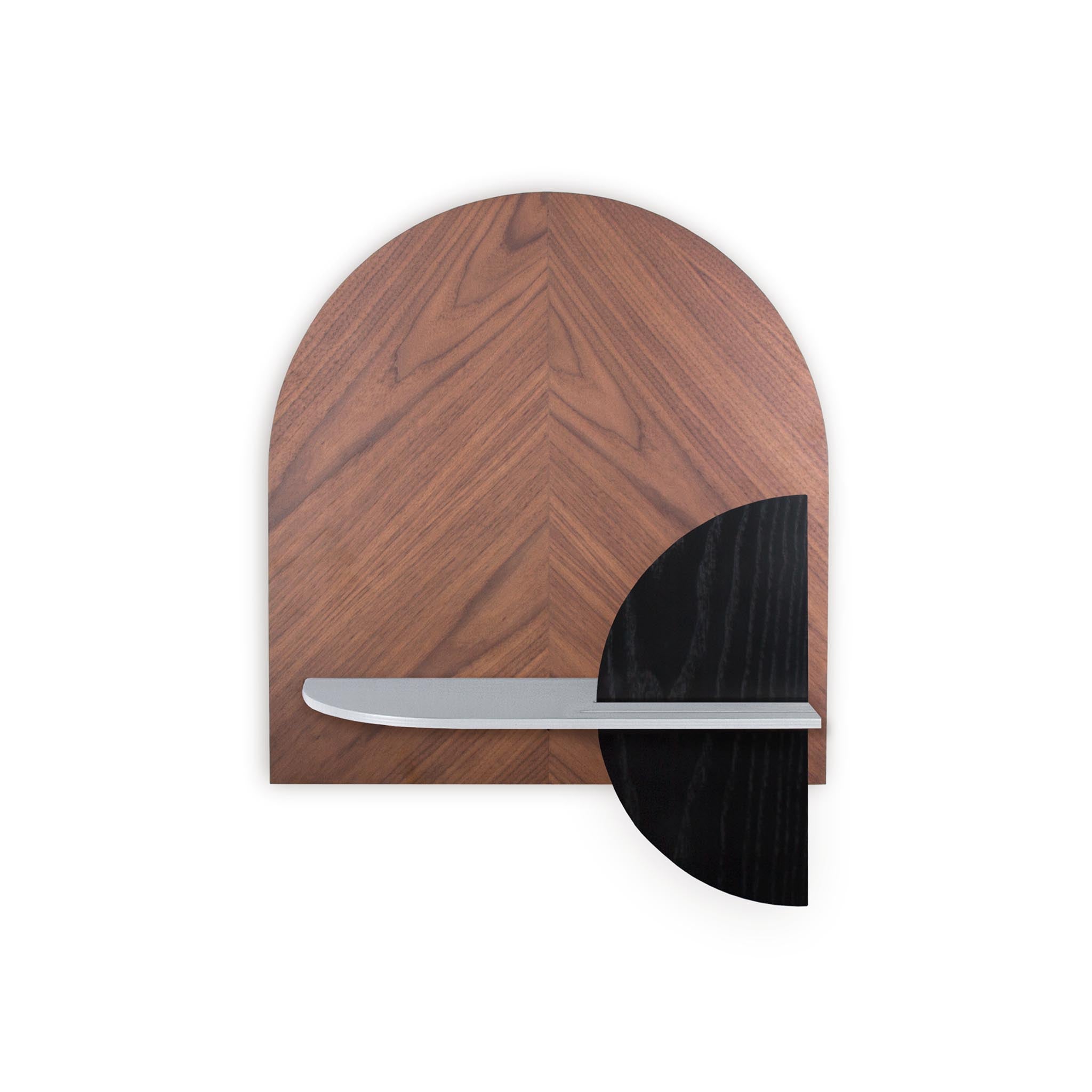 Étagère murale Alba DUO · Noyer motif chevrons