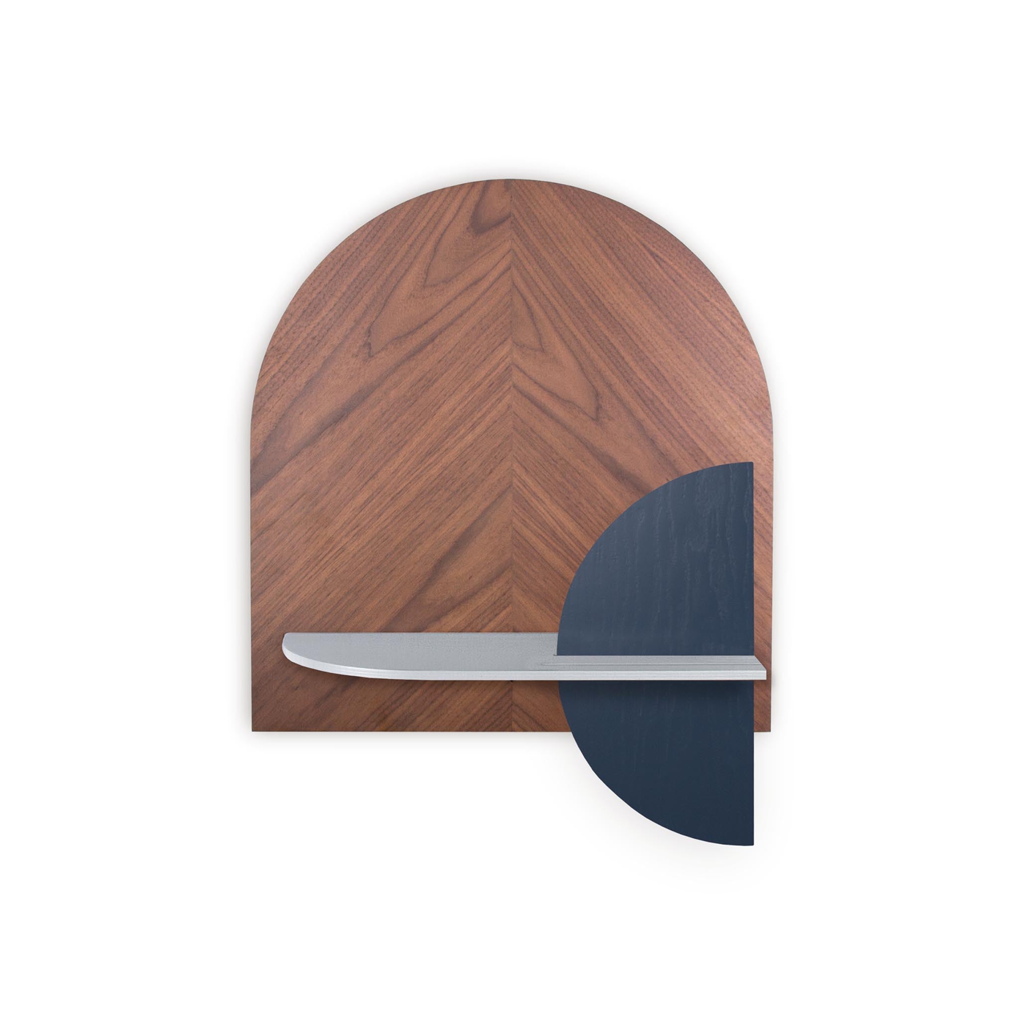 Étagère murale Alba DUO · Noyer motif chevrons