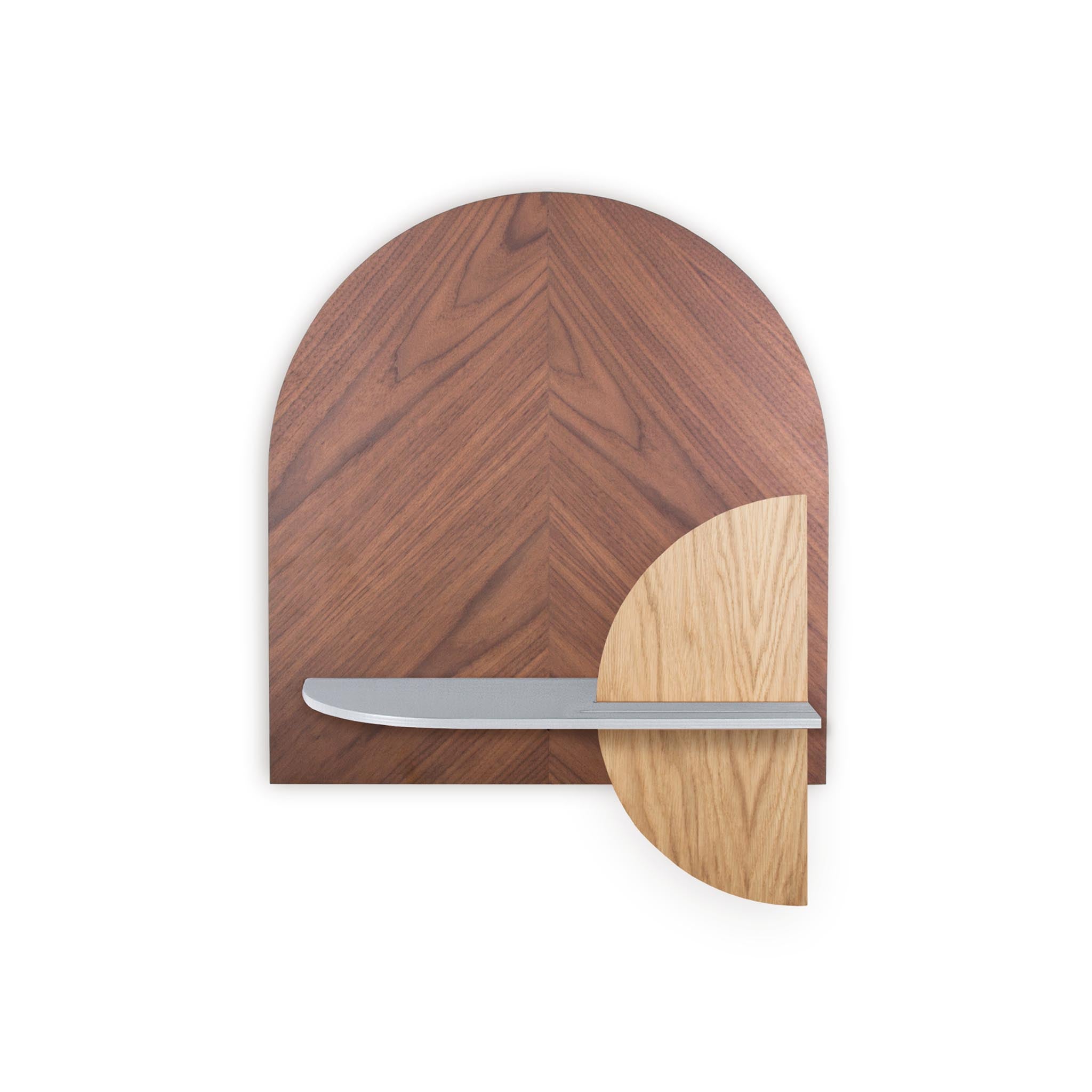 Étagère murale Alba DUO · Noyer motif chevrons