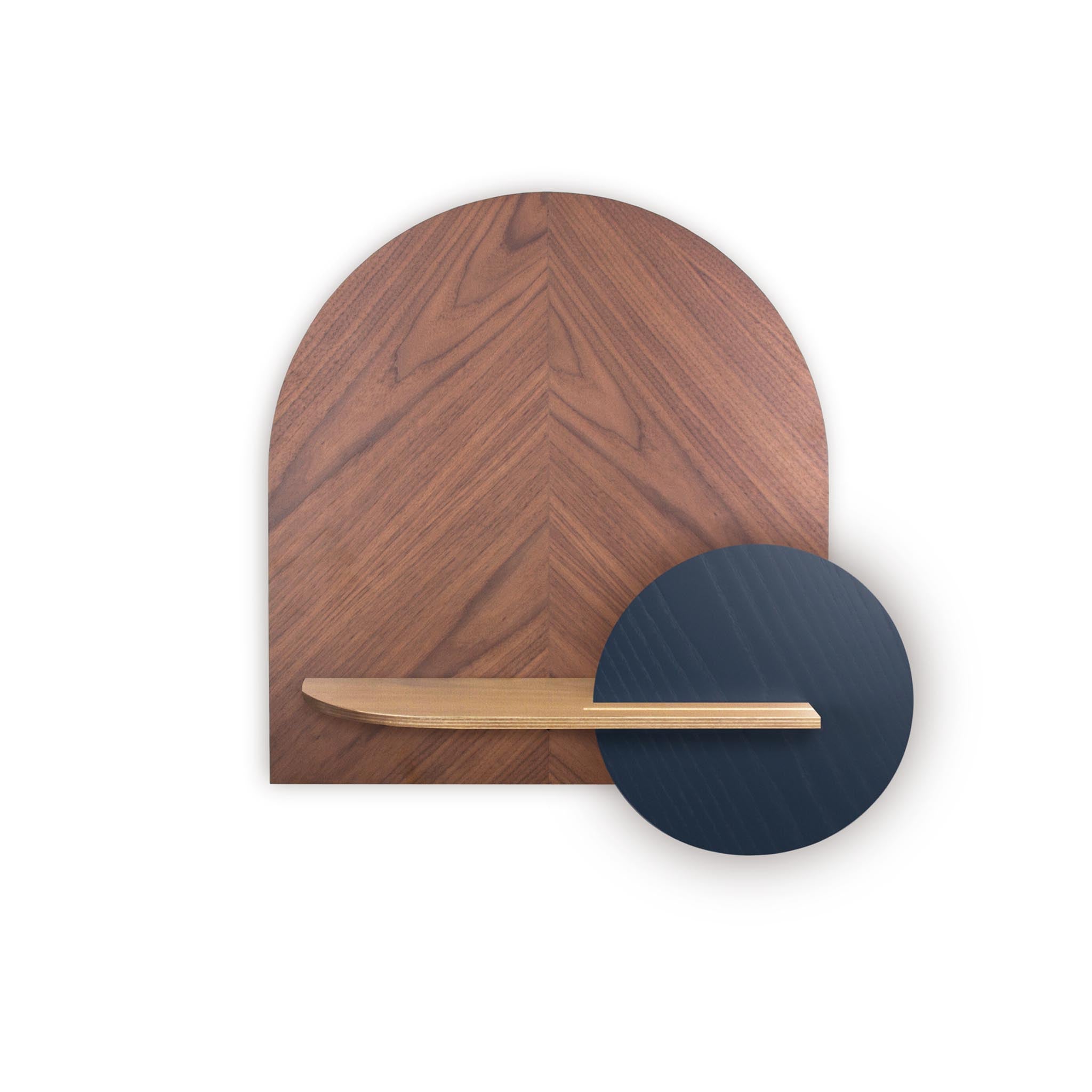 Étagère murale Alba DUO · Noyer motif chevrons