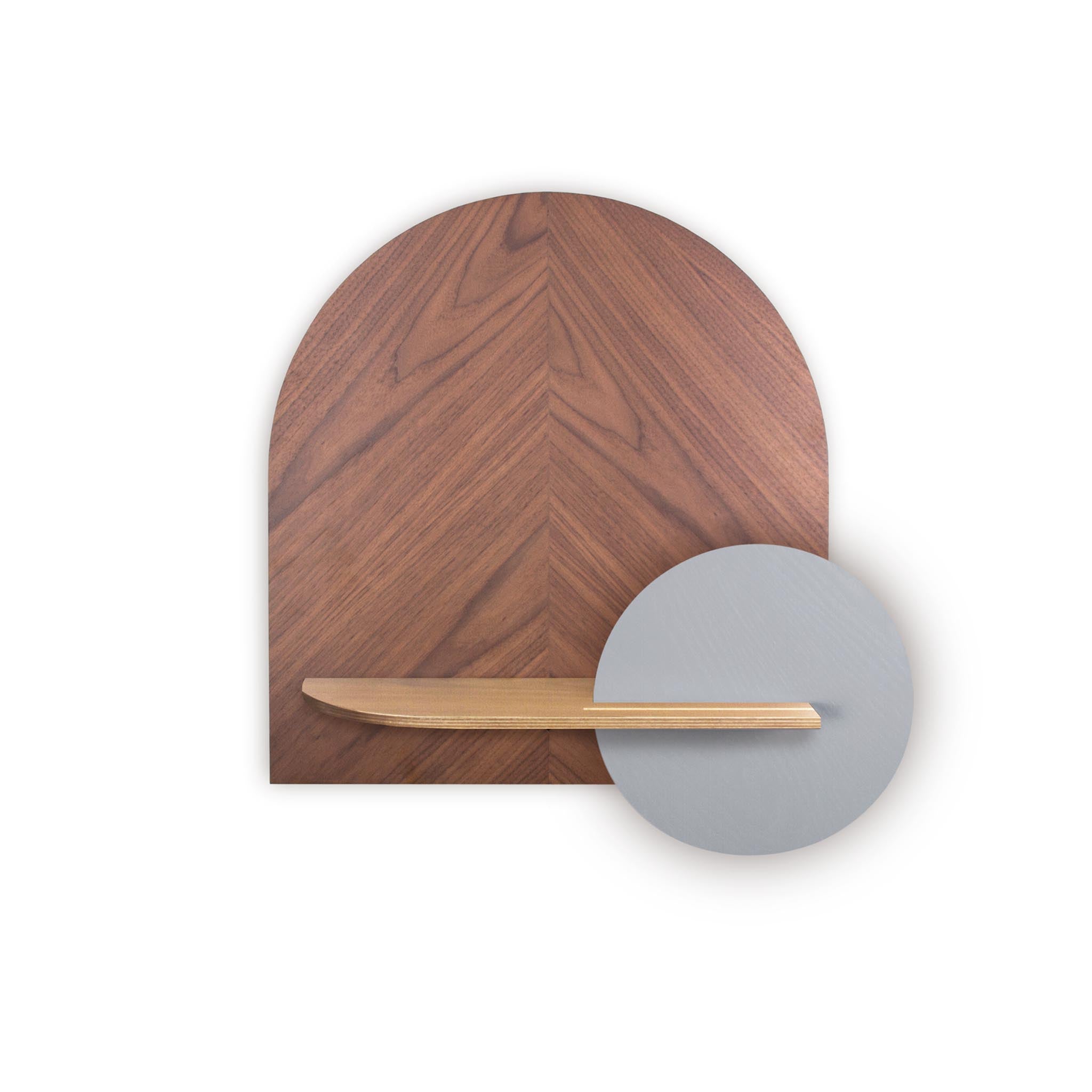 Étagère murale Alba DUO · Noyer motif chevrons