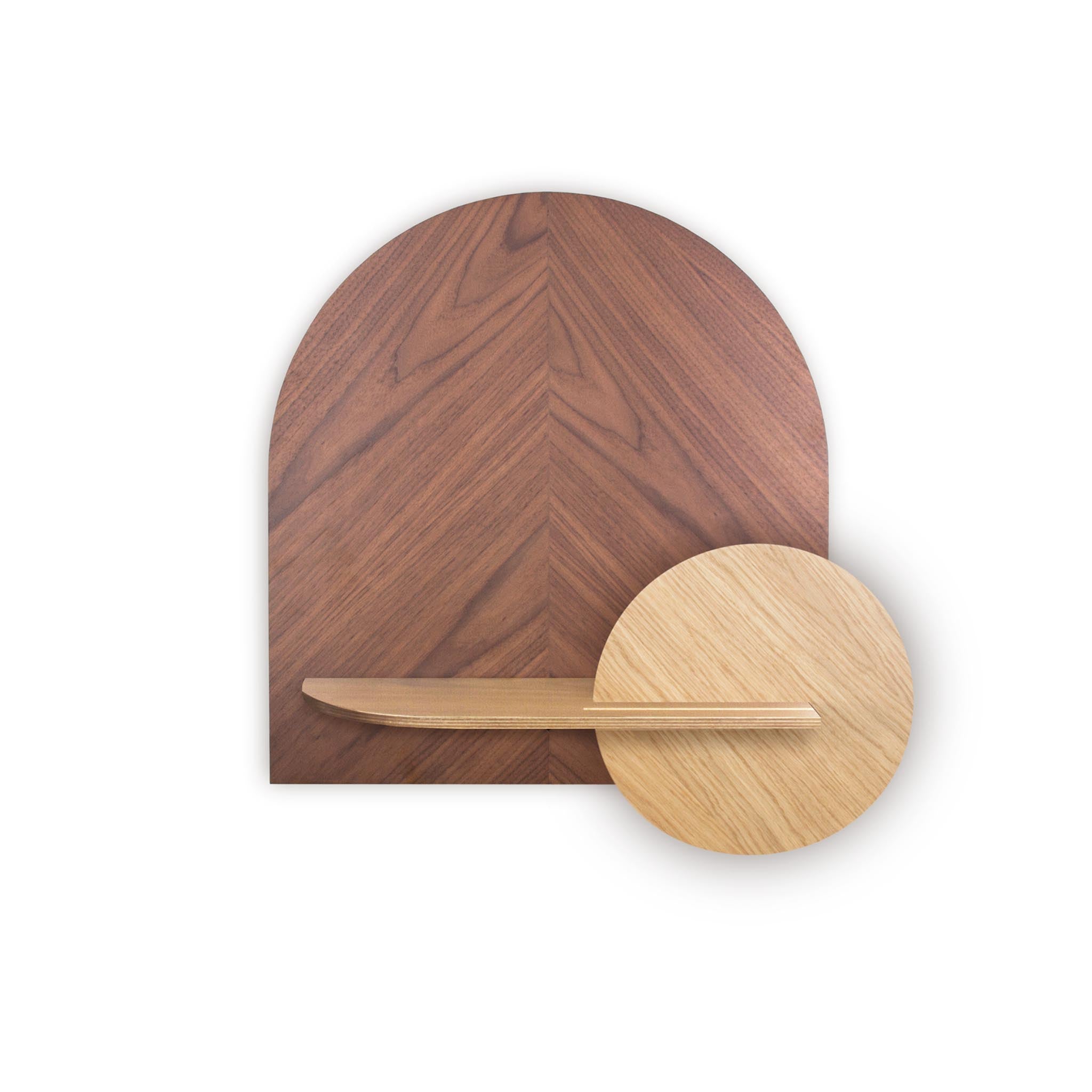 Étagère murale Alba DUO · Noyer motif chevrons