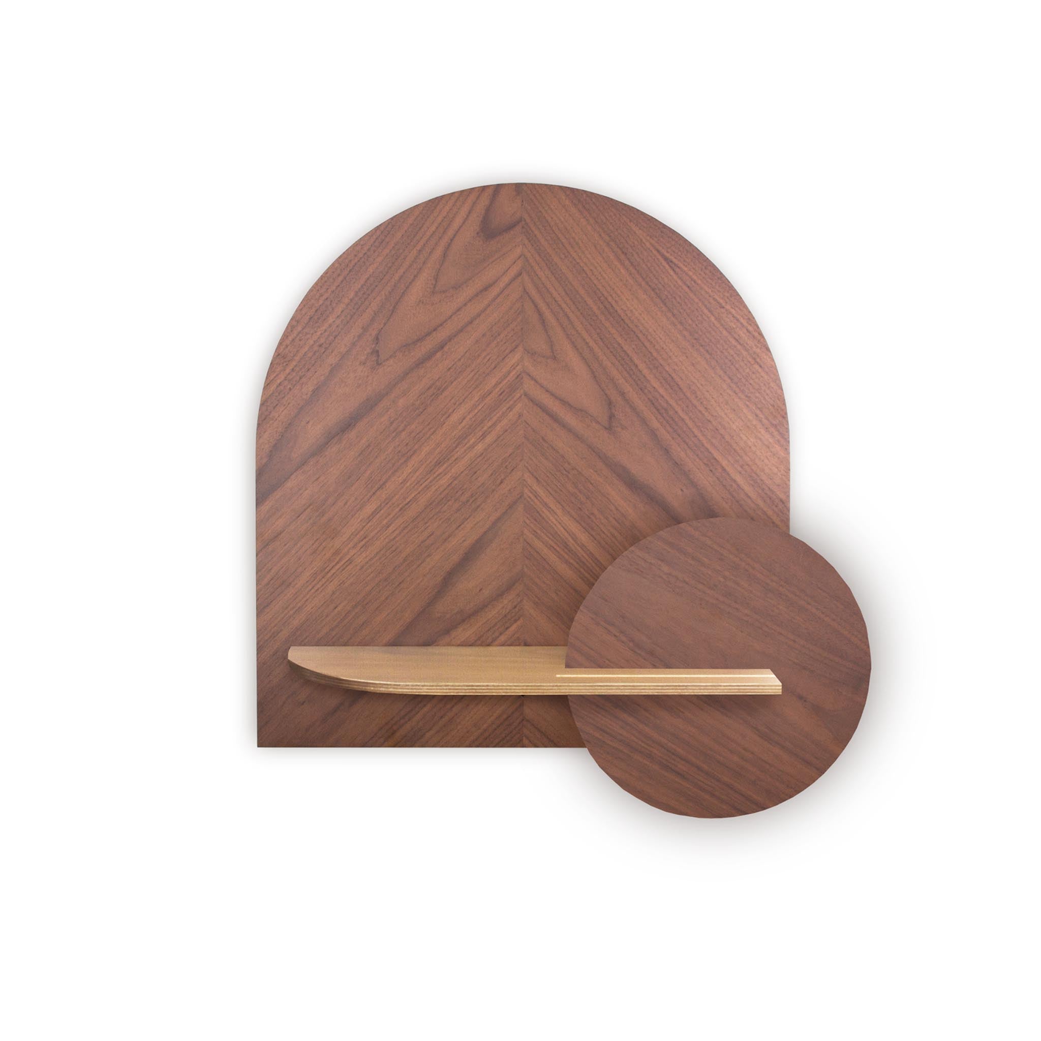 Étagère murale Alba DUO · Noyer motif chevrons