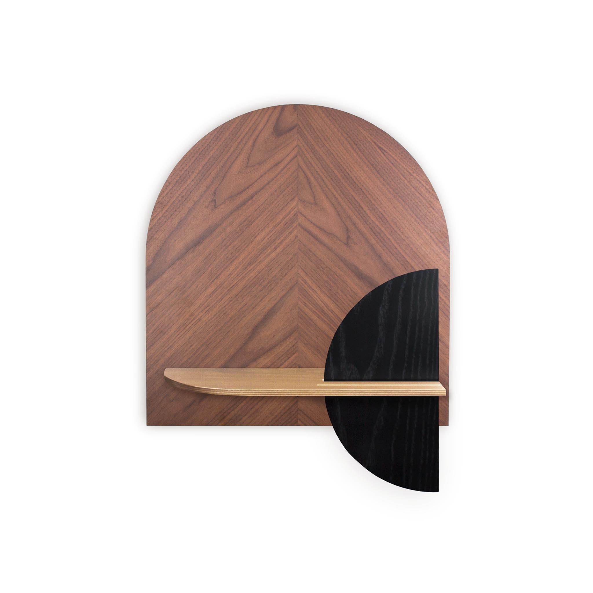 Étagère murale Alba DUO · Noyer motif chevrons