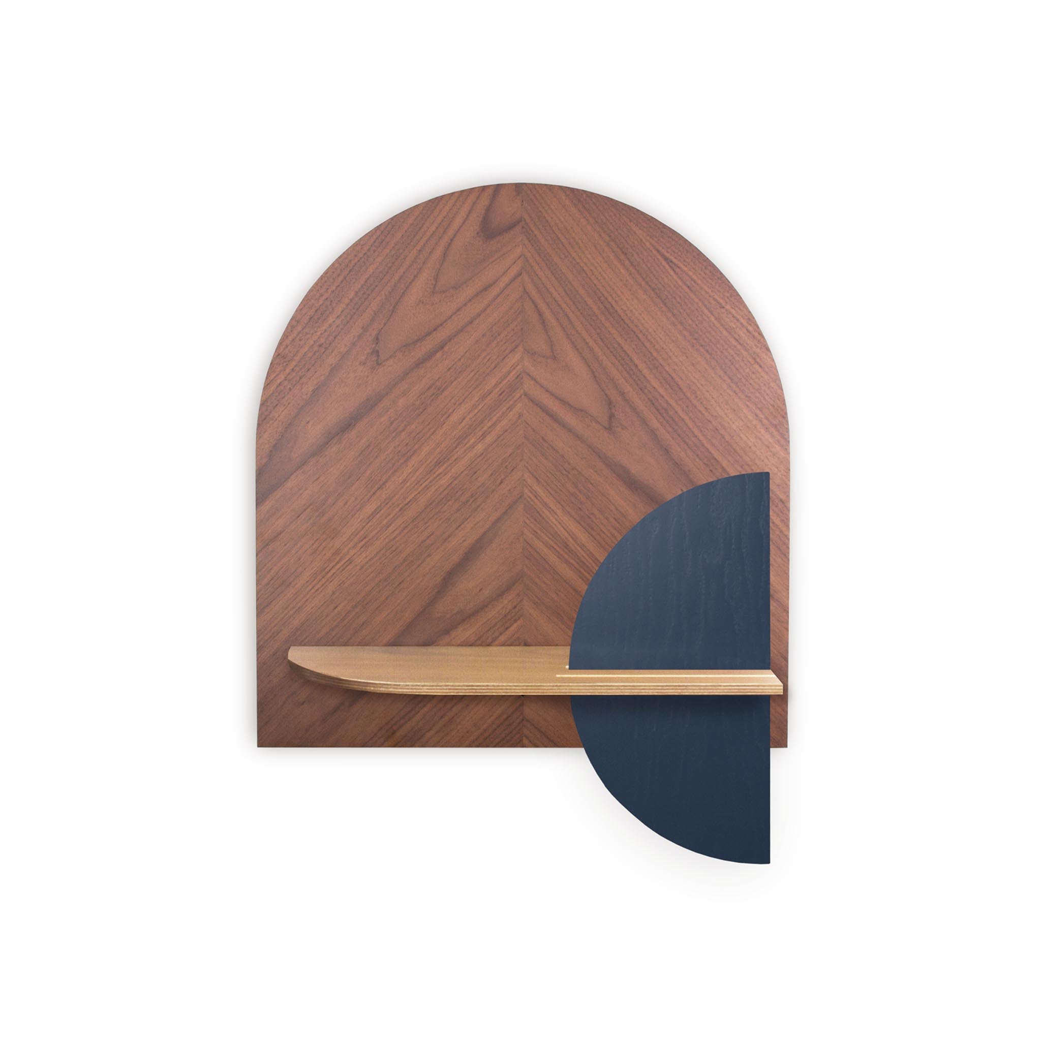 Étagère murale Alba DUO · Noyer motif chevrons