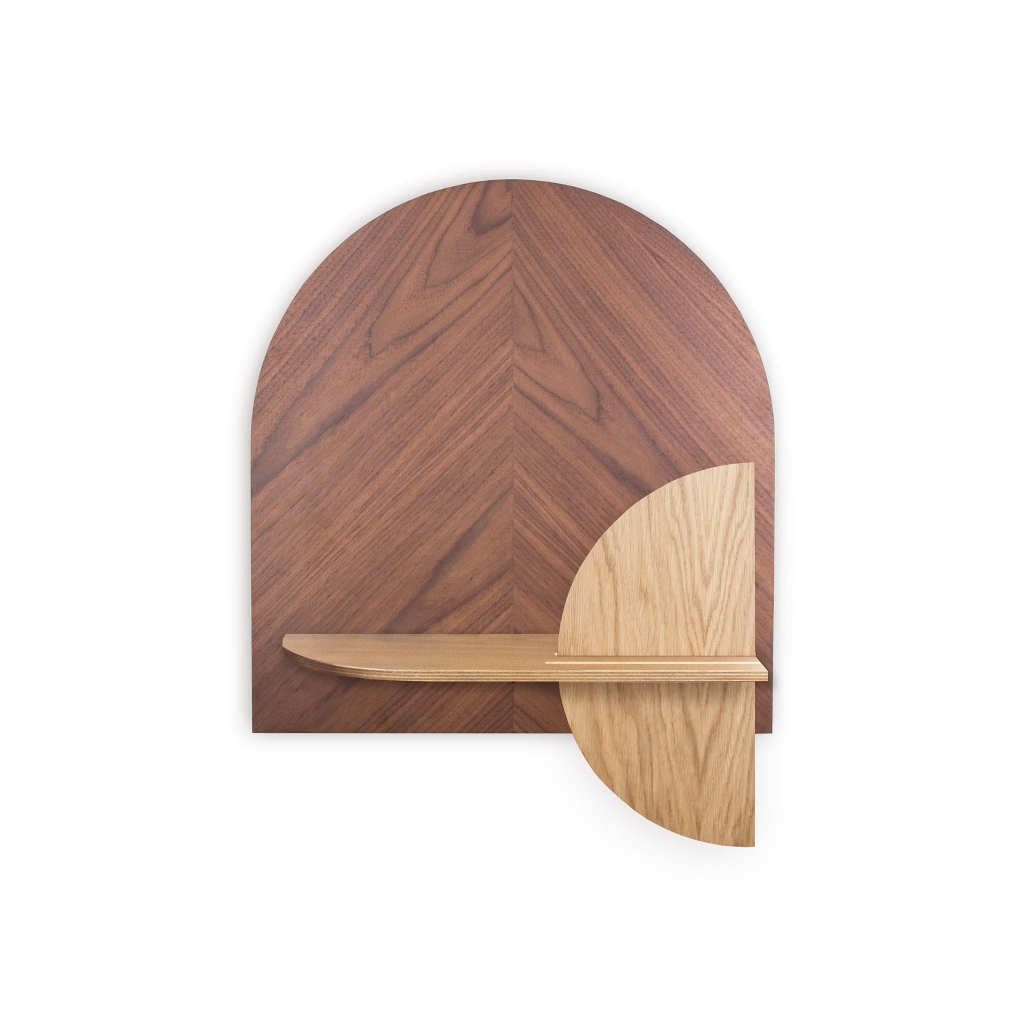 Étagère murale Alba DUO · Noyer motif chevrons