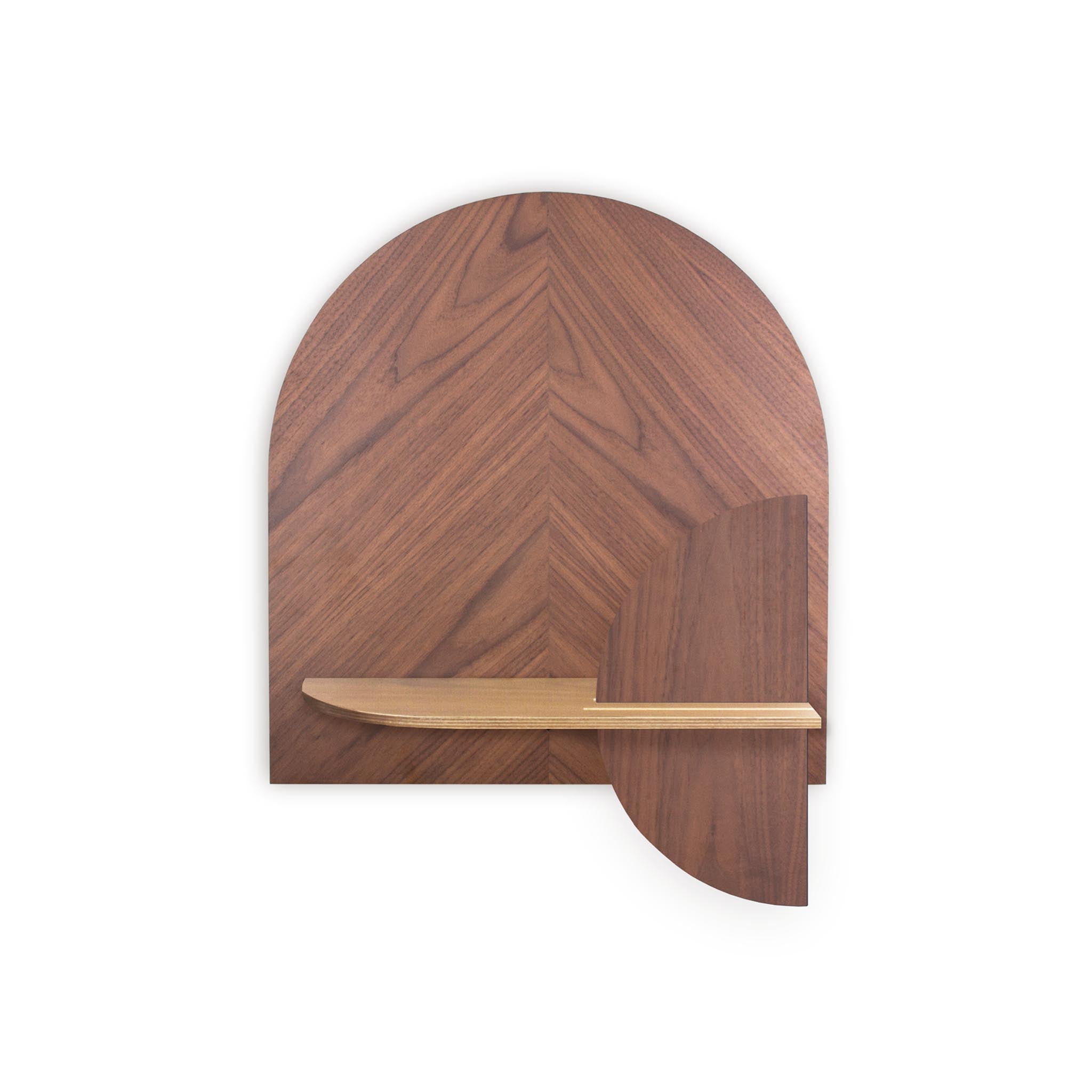 Étagère murale Alba DUO · Noyer motif chevrons