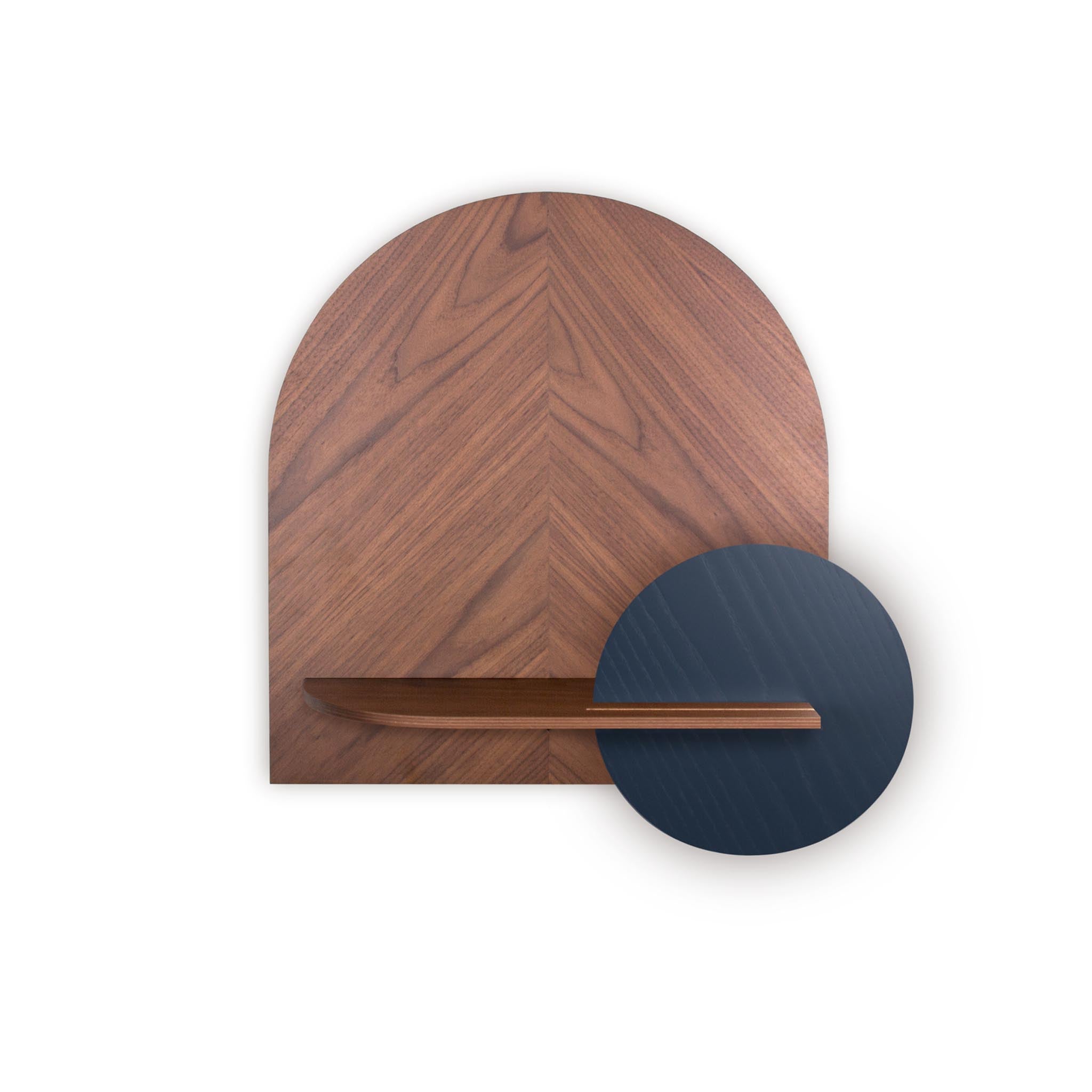 Étagère murale Alba DUO · Noyer motif chevrons