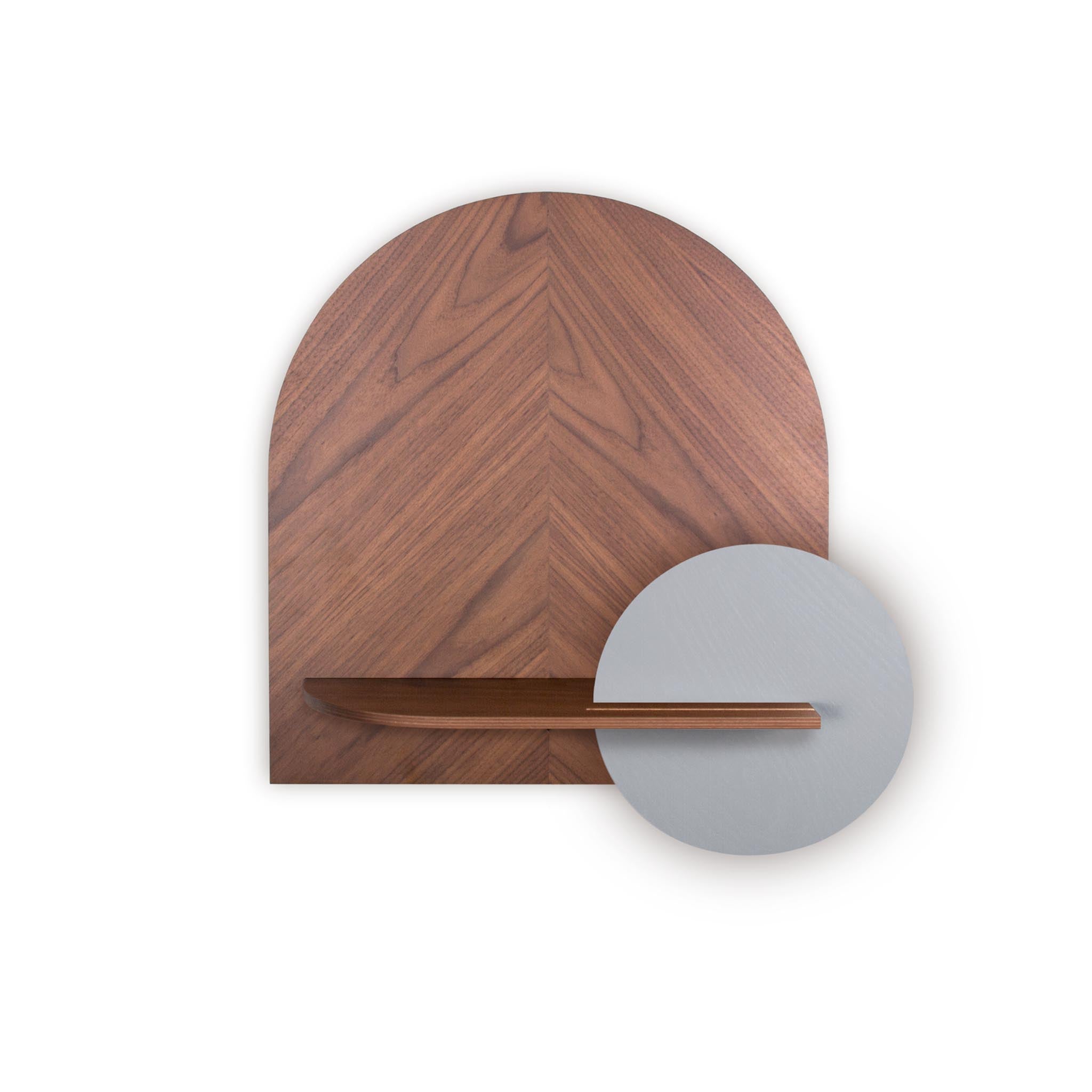 Étagère murale Alba DUO · Noyer motif chevrons